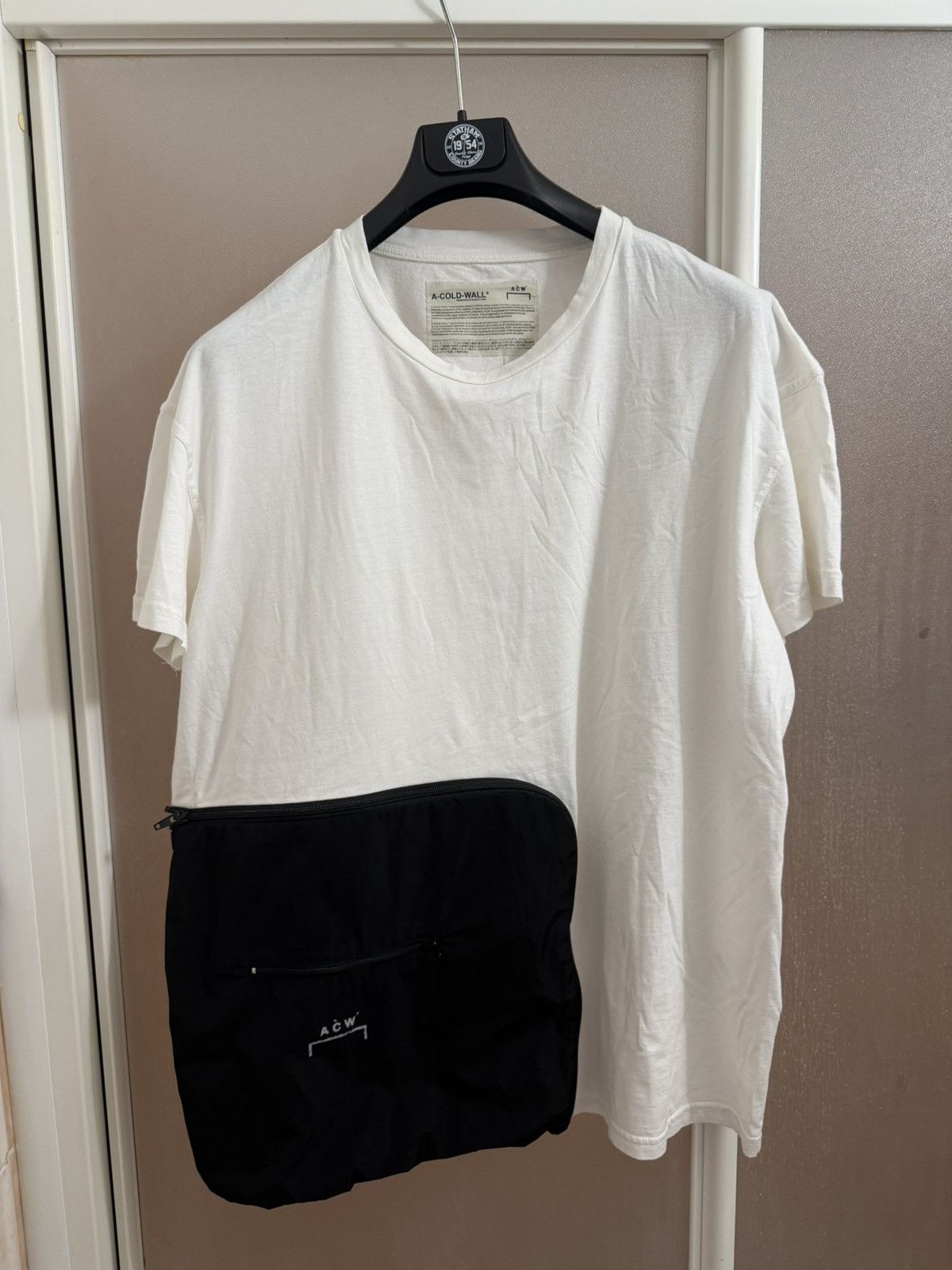 A-COLD-WALL* A-Cold-Wall* Zipper Pocket Short T-Shirt 'White' Size XL Size US XL / EU 56 / 4 - 11 Thumbnail