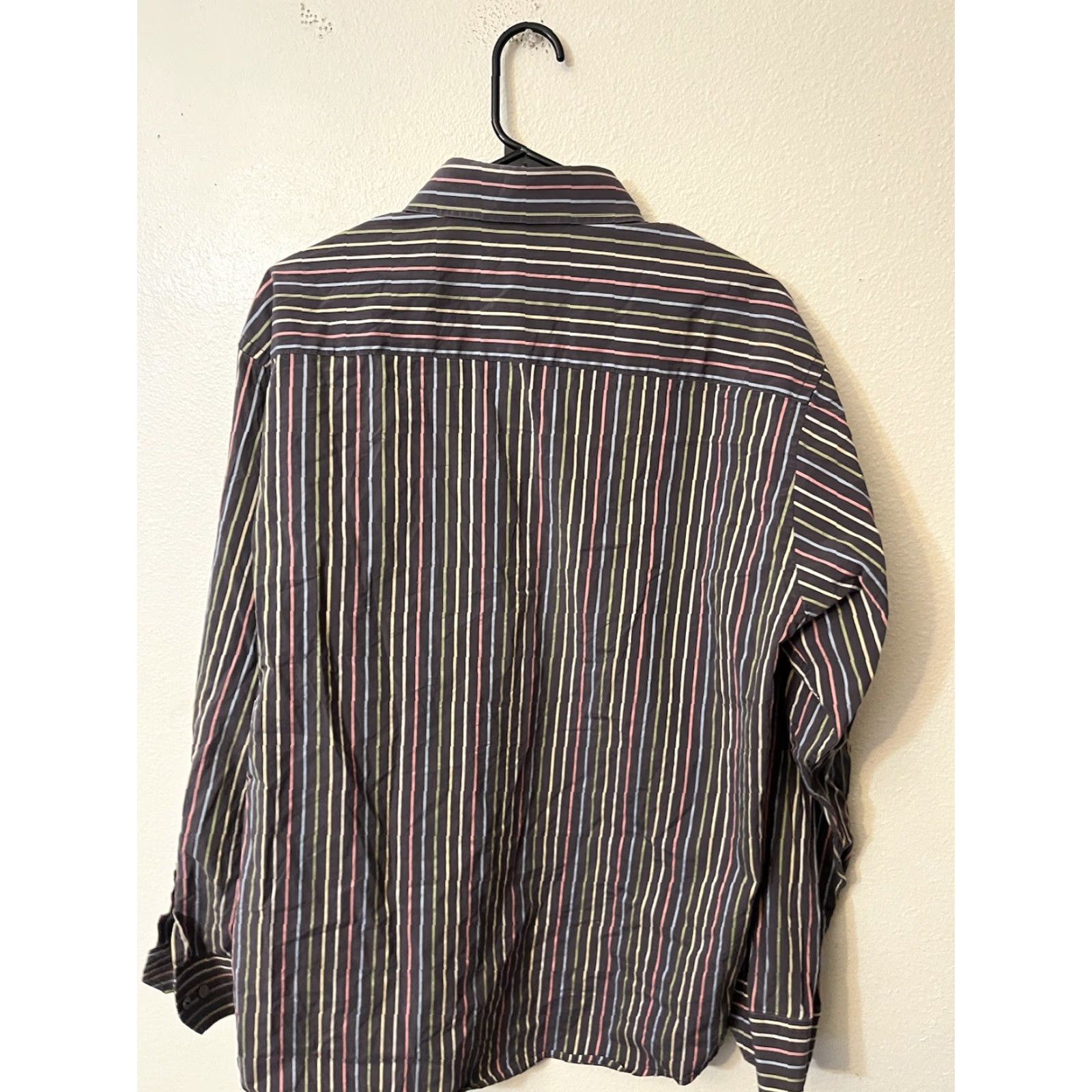 BUGATCHI Bugatchi Uomo Mens Shirt Long Sleeve Multicolor Striped Button Down Size US L / EU 52-54 / 3 - 2 Thumbnail