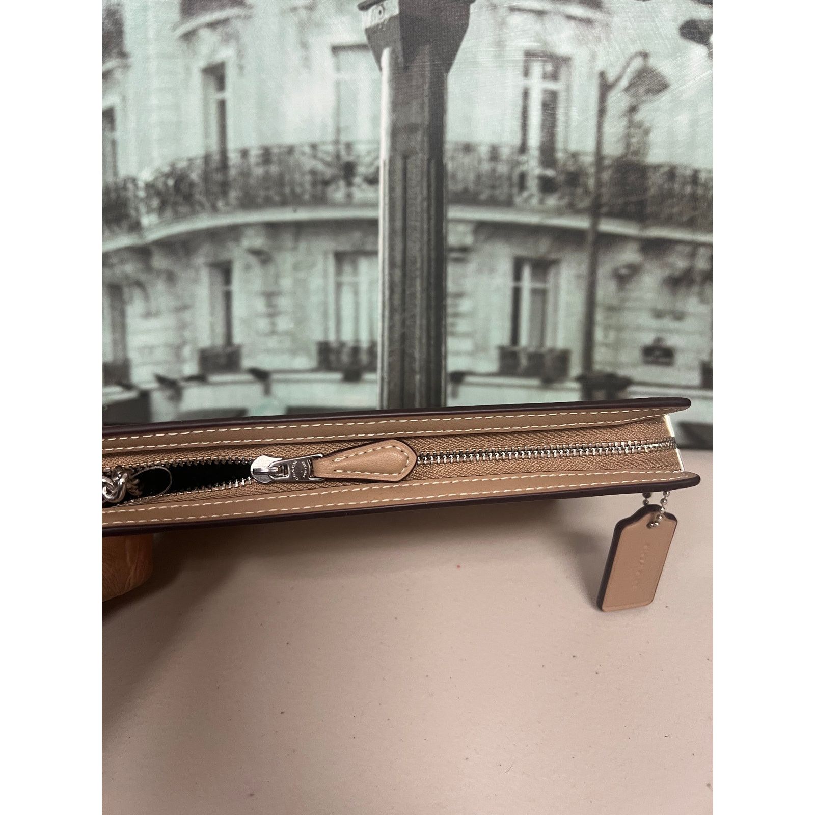 Coach Coach CW204 Slim Crossbody Bag In Signature Canvas IN TAUPE Size ONE SIZE - 3 Thumbnail