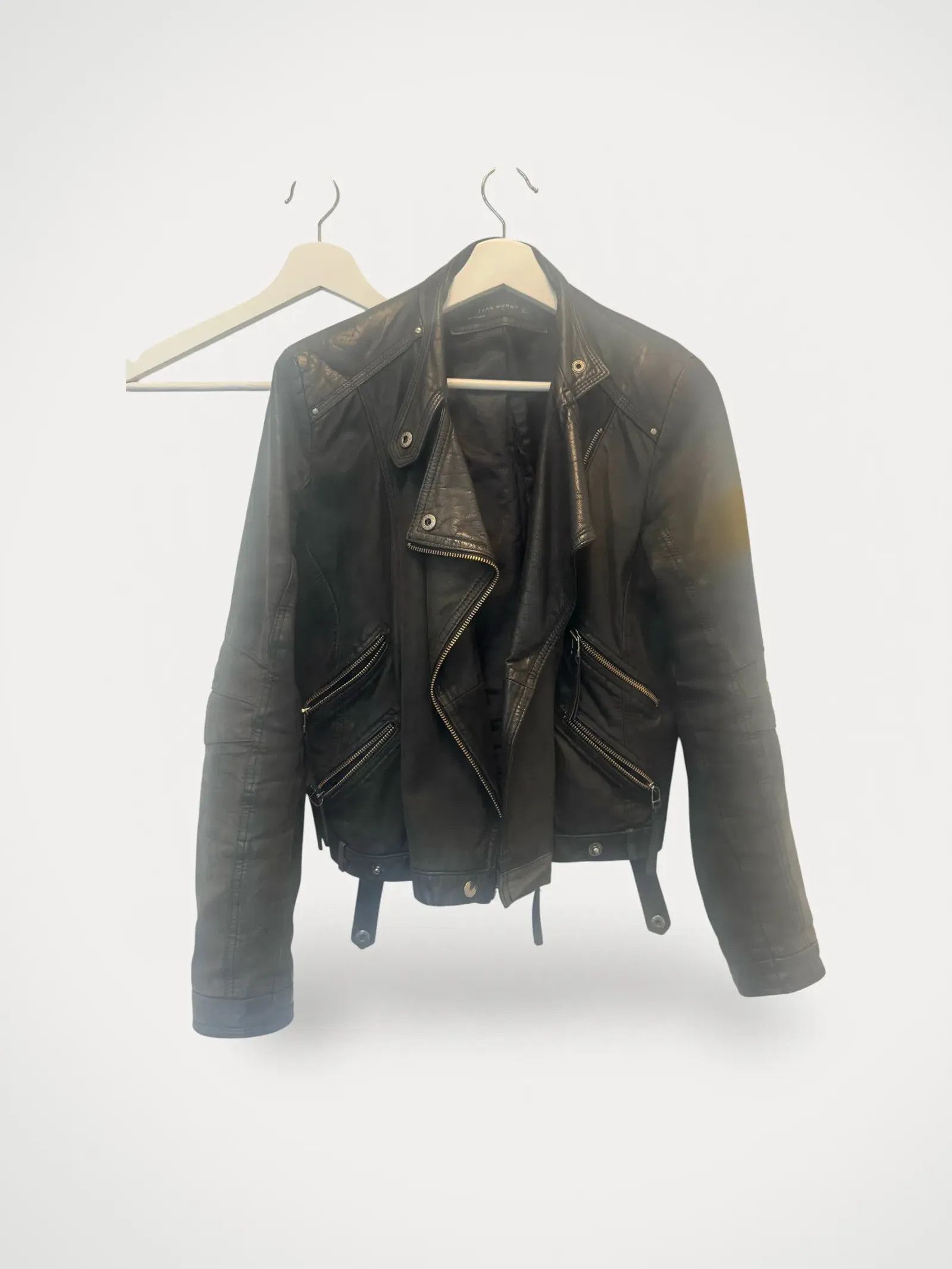 Zara Zara Leather Jacket Size L / US 10 / IT 46 - 1 Thumbnail