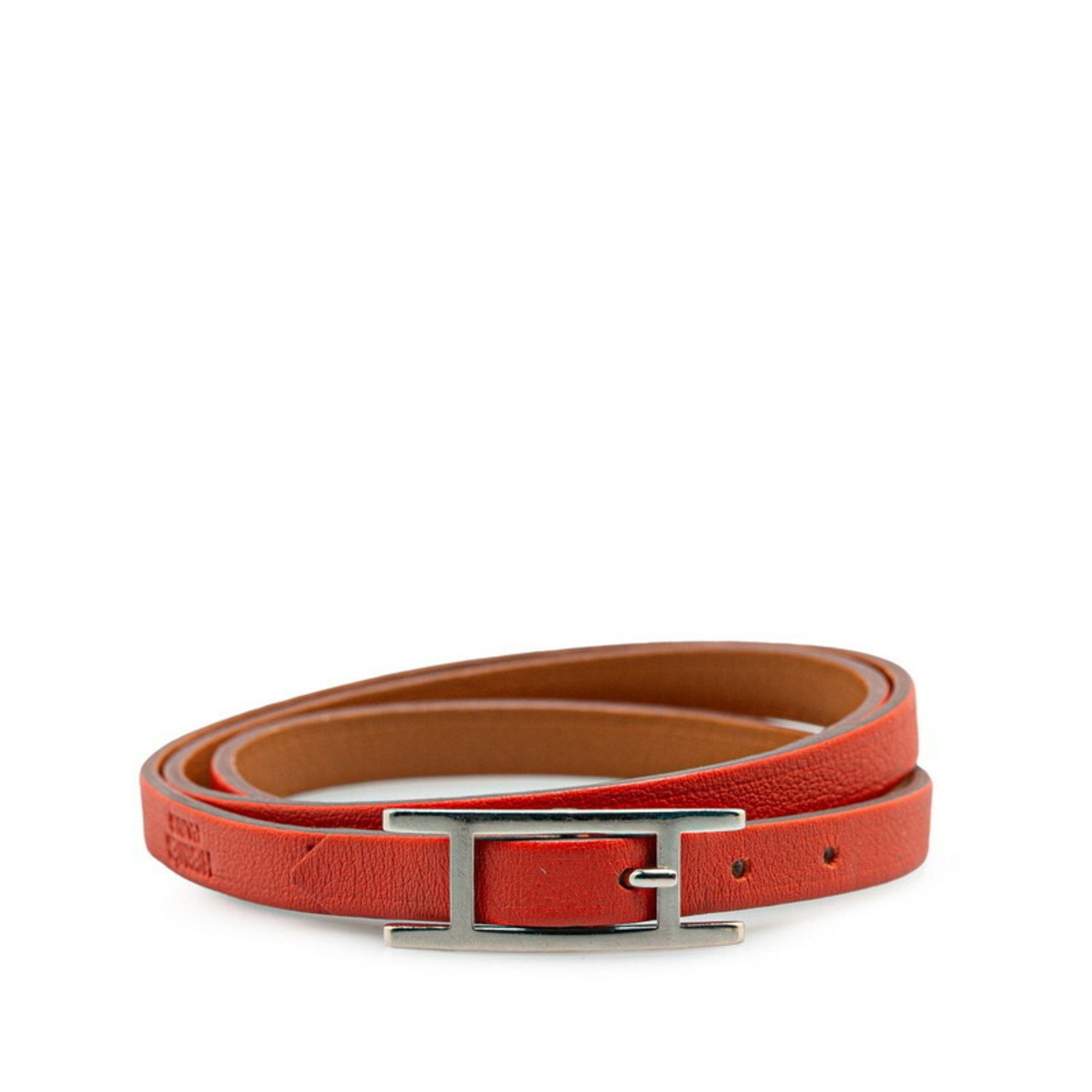 Hermes Hermes API3 Long Bracelet Orange Brown Swift Women's HERMES Size ONE SIZE - 1 Thumbnail