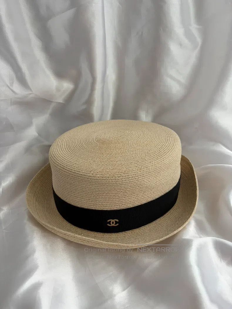 Chanel Chanel SizeM White-coloured straw hat Size ONE SIZE - 1 Thumbnail