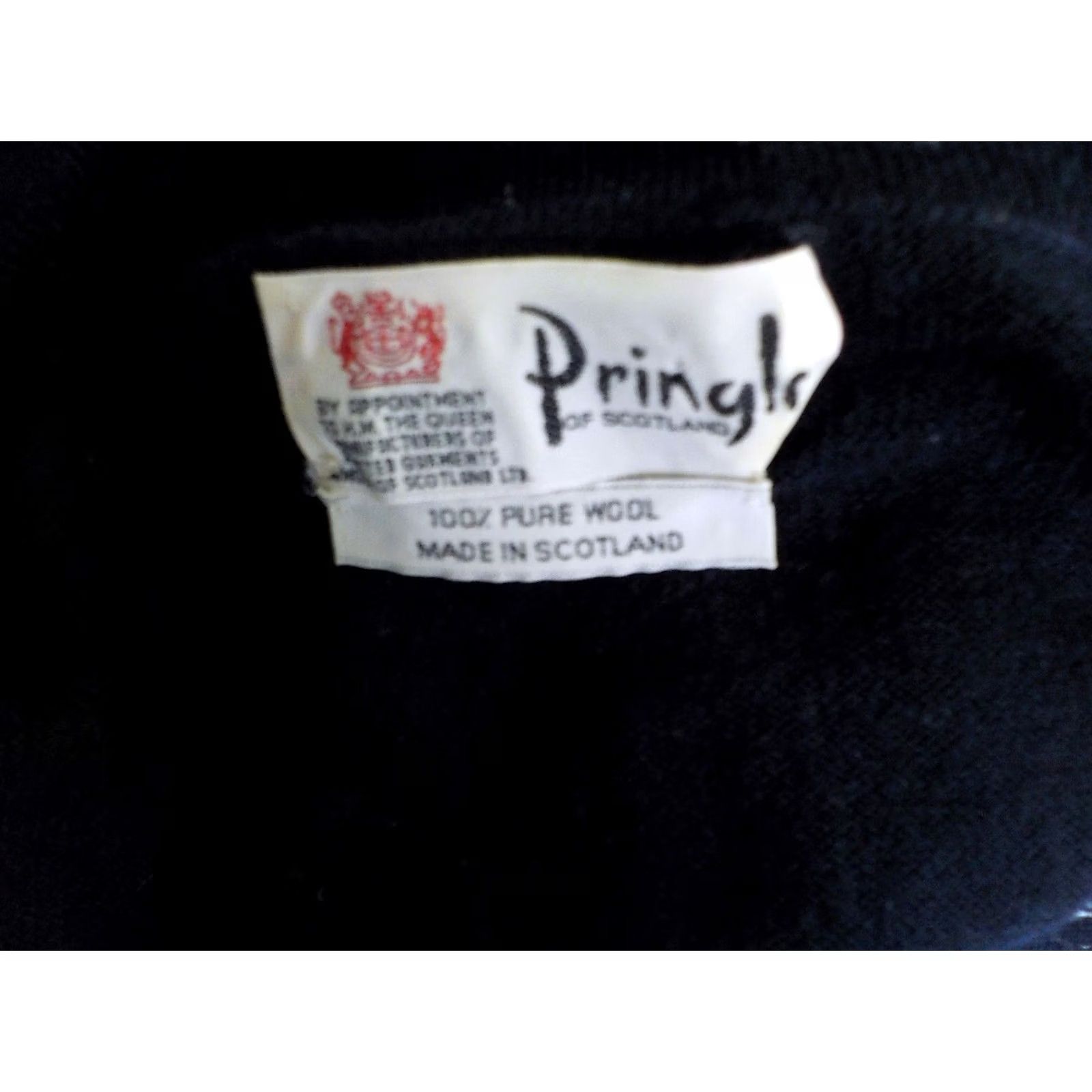 Vintage PRINGLE 100% Pure Wool Polo Style Argyle LS Sweaters Navy SZ LG L Mens Size US L / EU 52-54 / 3 - 4 Thumbnail