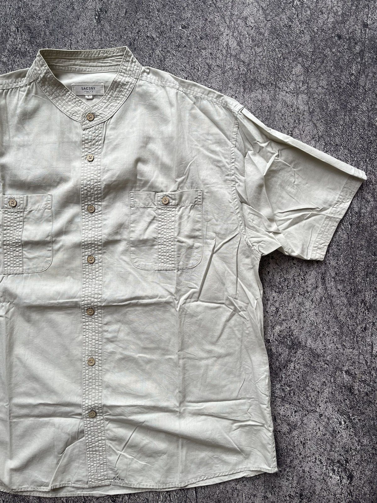 Yohji Yamamoto Y’SACSNY YOHJI YAMAMOTO COLLAR SHANGHAI SHIRT Size US L / EU 52-54 / 3 - 4 Thumbnail