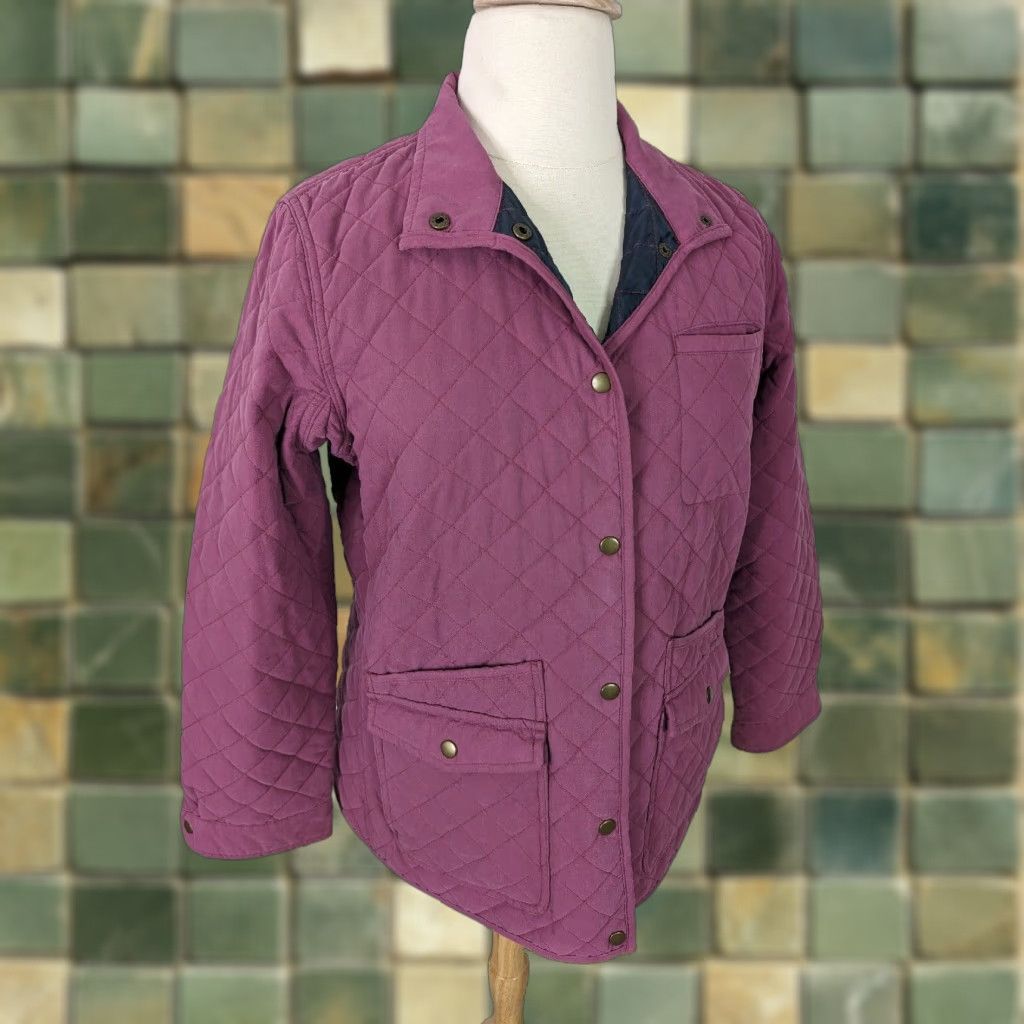 Pinko Duluth Women's Coat Pink Canvas Barn Chore Quilted Jacket/Coat XL Long Sleeve Full Zip Puffer Insulated Lined Inner Pockets Casual Fall Winter Spring Size XL / US 12-14 / IT 48-50 - 1 Thumbnail
