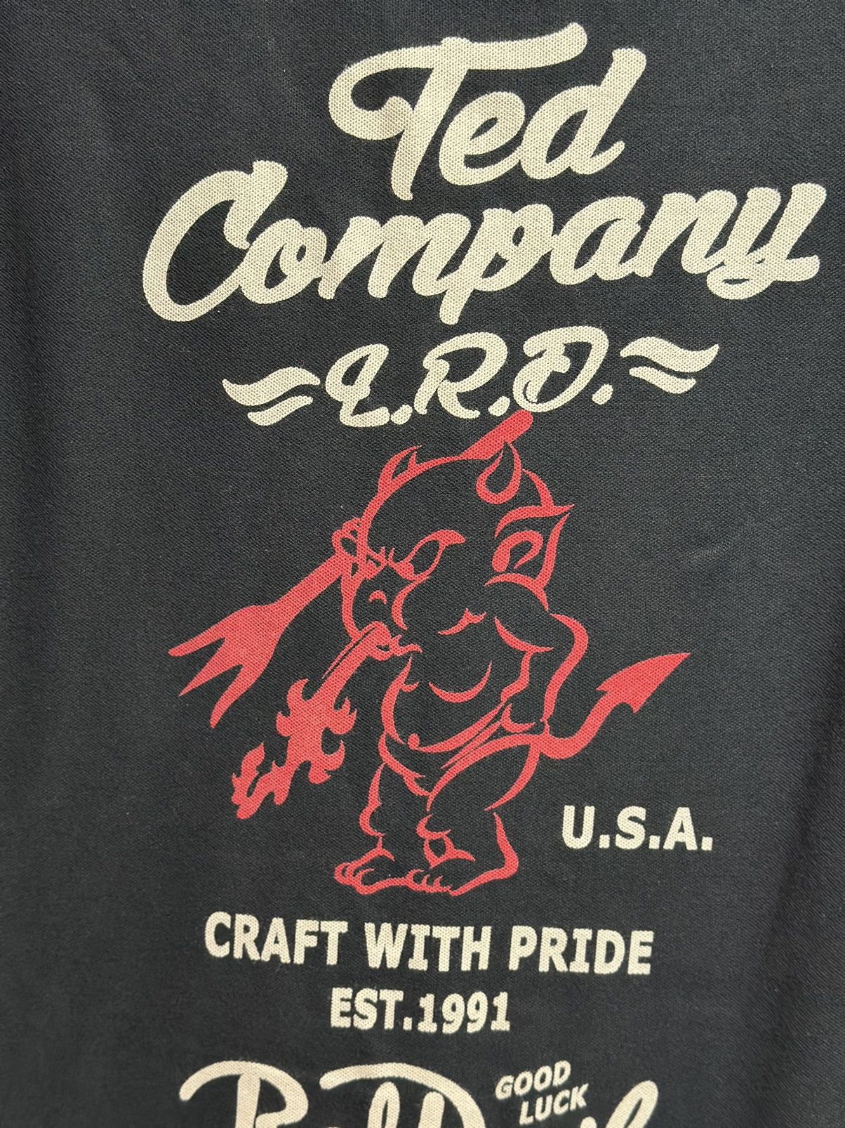 Tedman × Vintage Vintage Tedman Lucky Red Devils Polo Faded Tee Size US XXL / EU 58 / 5 - 9 Thumbnail