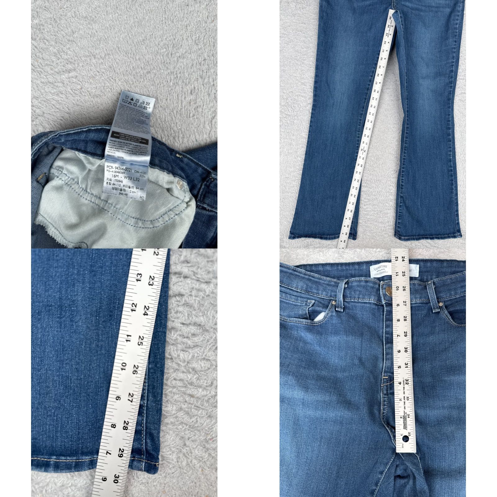 Levi's Levi's Jeans Women 16 Blue Denim Bootcut 34x30 Regular High Rise 5-Pocket Comfort Distressed Stretch Cotton Blend Size 38" / US 16 / IT 52 - 8 Thumbnail