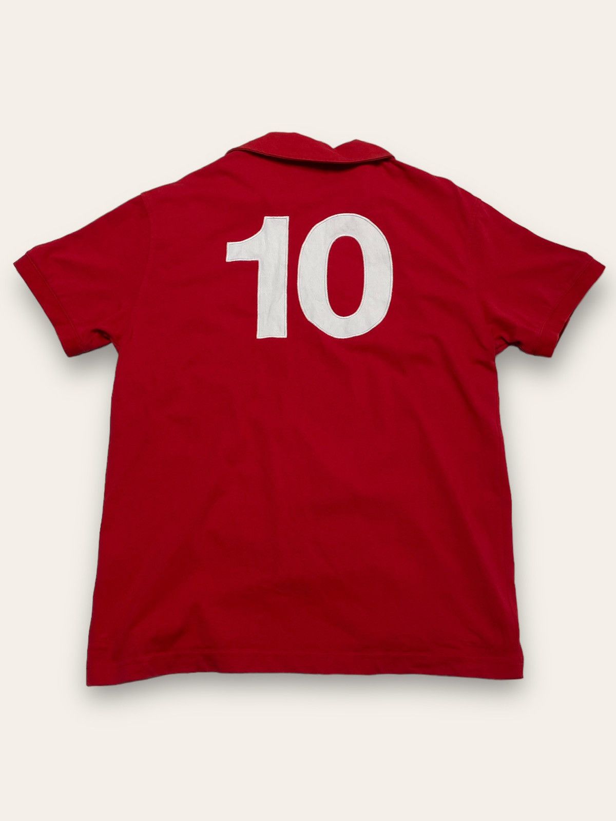 Vintage Vintage WALES Gumry 10 Red Polo Shirt Big Logo Size US M / EU 48-50 / 2 - 5 Thumbnail