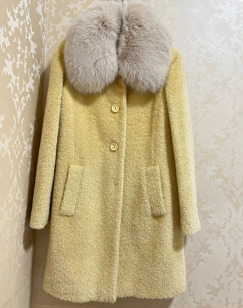 Max Mara Max Mara Goose yellow wool coat Size XS / US 0-2 / IT 36-38 - 2 Thumbnail
