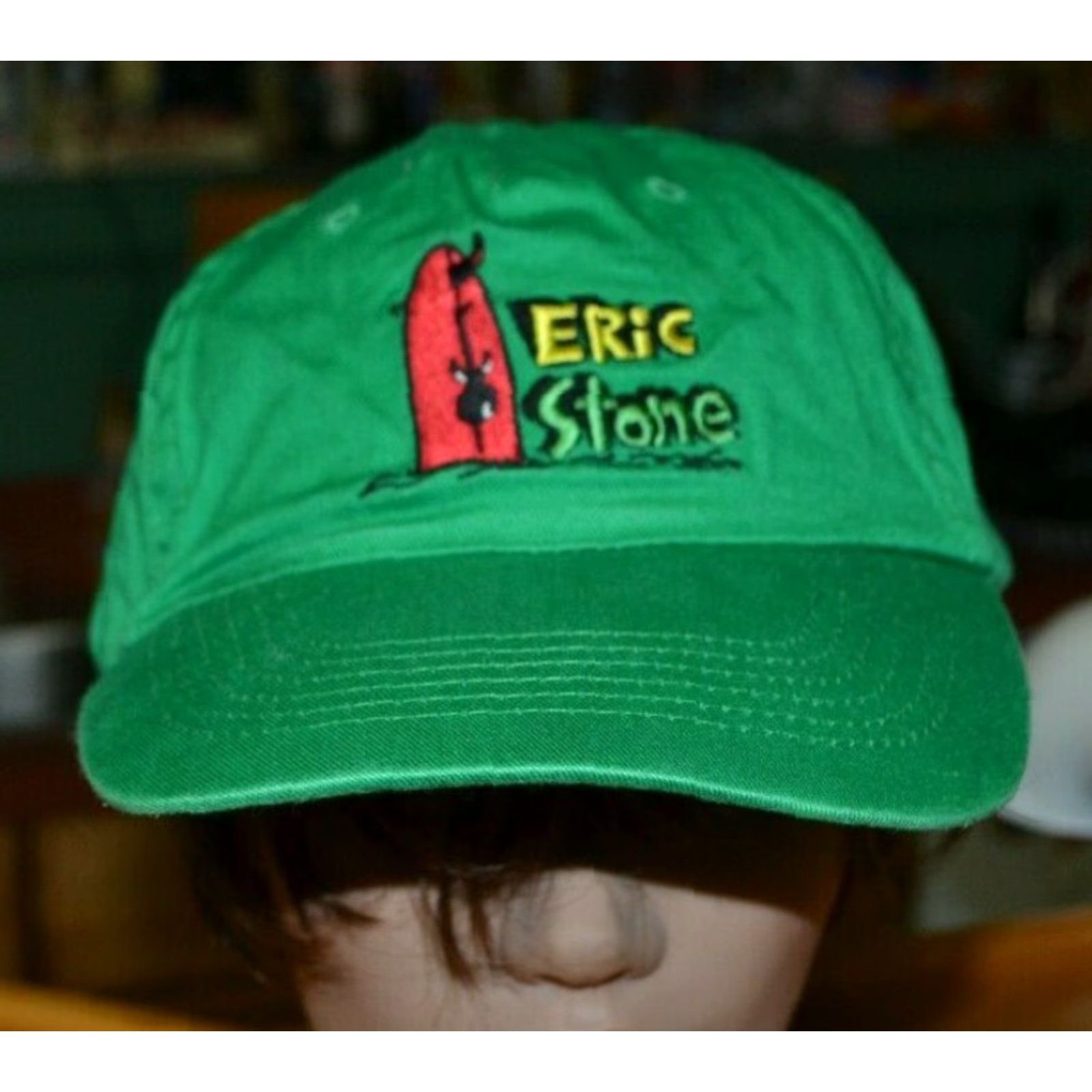 destin VINTAGE Hit Wear Eric Stone Adjustable Baseball Hat Cap Men Adjustable Green Music Solid Casual Hats Mens Size ONE SIZE - 2 Thumbnail