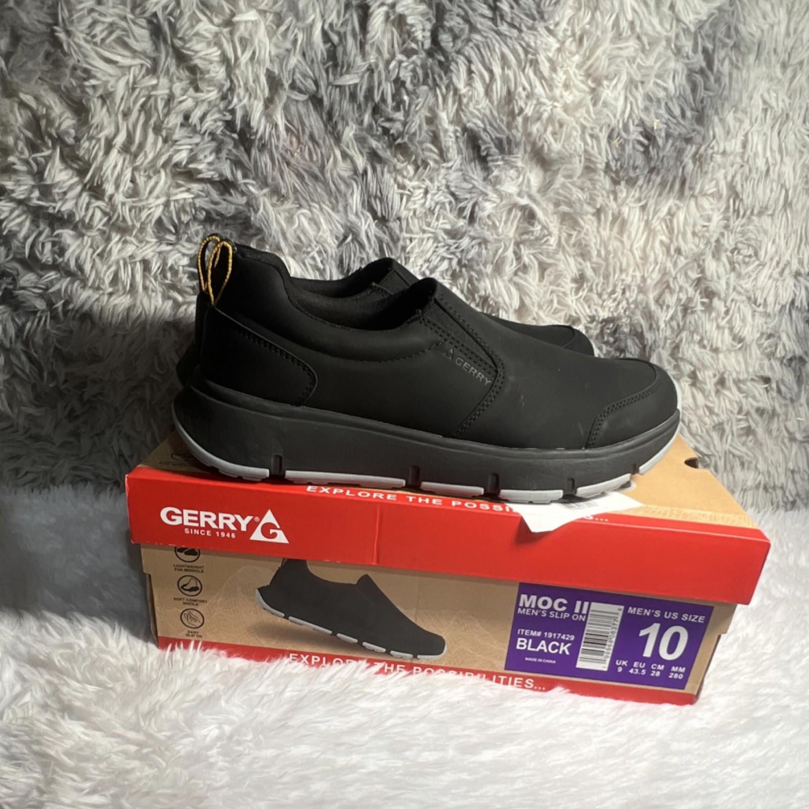 Gerrit Jacob Gerry MOC II Black Men's Athletic Sneaker Slip On Size US 10 / EU 43 - 3 Thumbnail