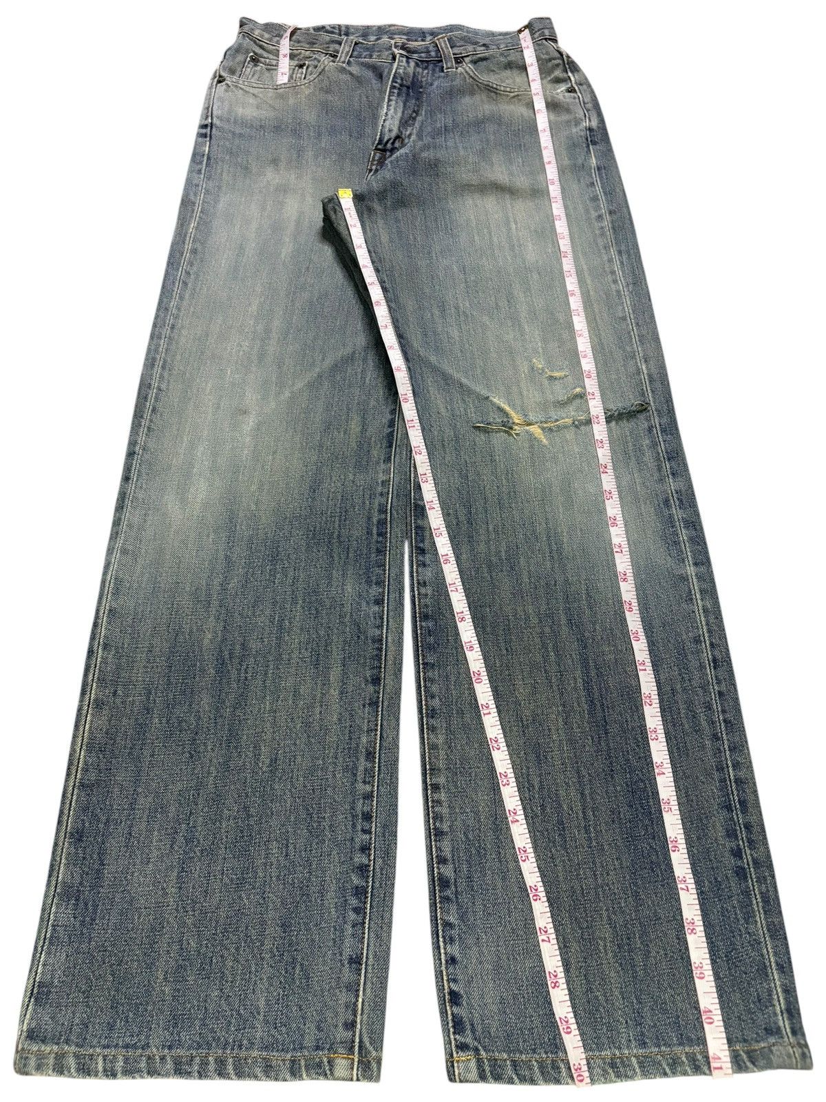 Japanese Brand Vintage Japanese Brand Distressed Baggy Jeans Size US 29 - 13 Thumbnail