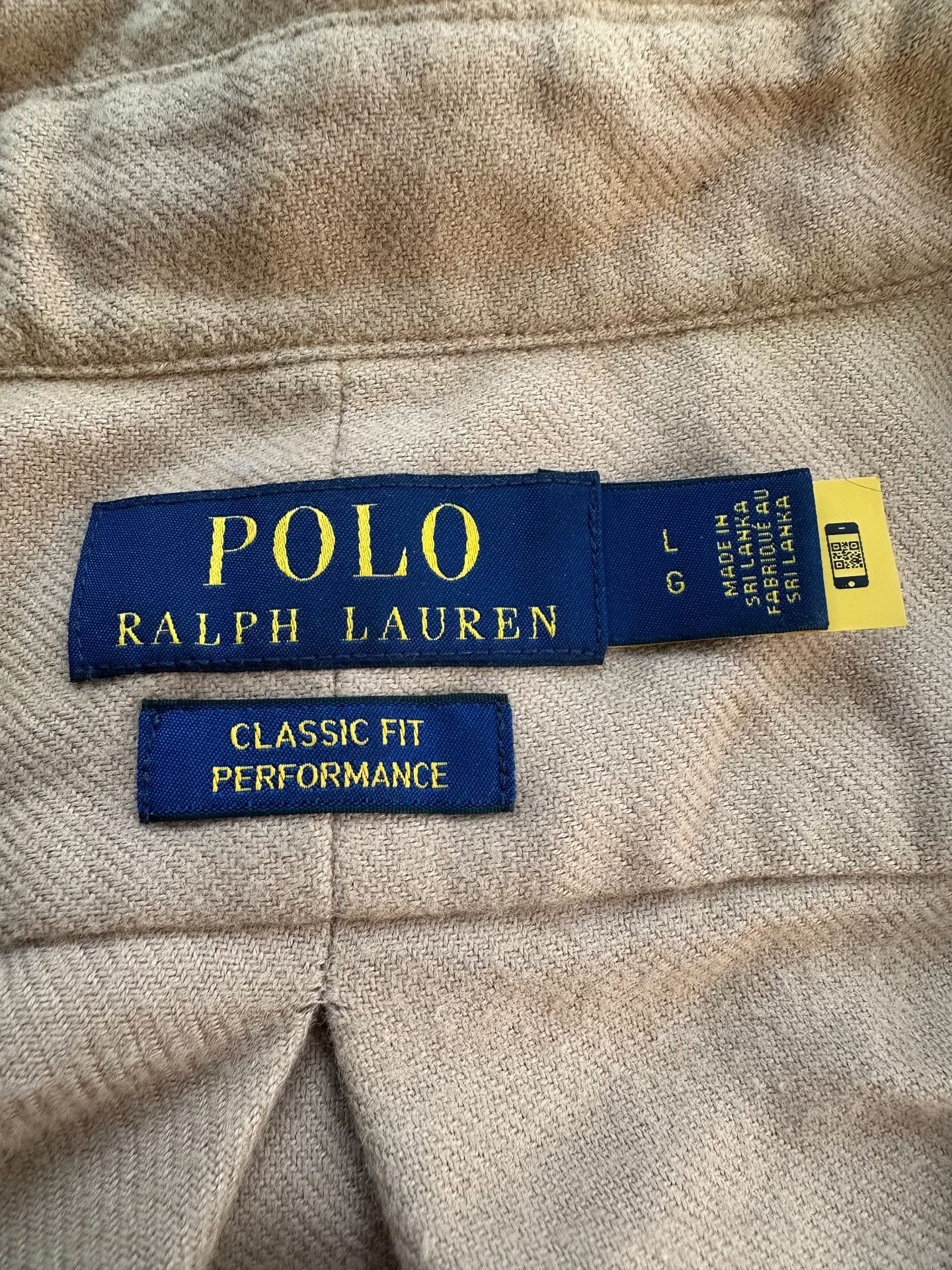 Polo Ralph Lauren Ralph Lauren Khaki Cotton Padded Shirt Size US L / EU 52-54 / 3 - 4 Thumbnail
