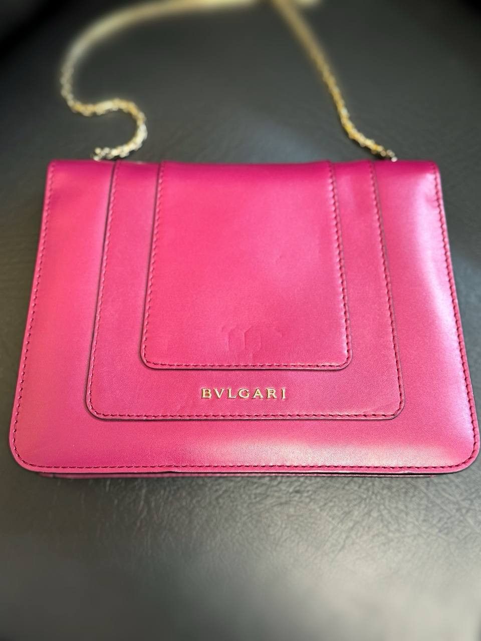 Bvlgari Serpenti Forever Square Crossbody Purple Shoulder