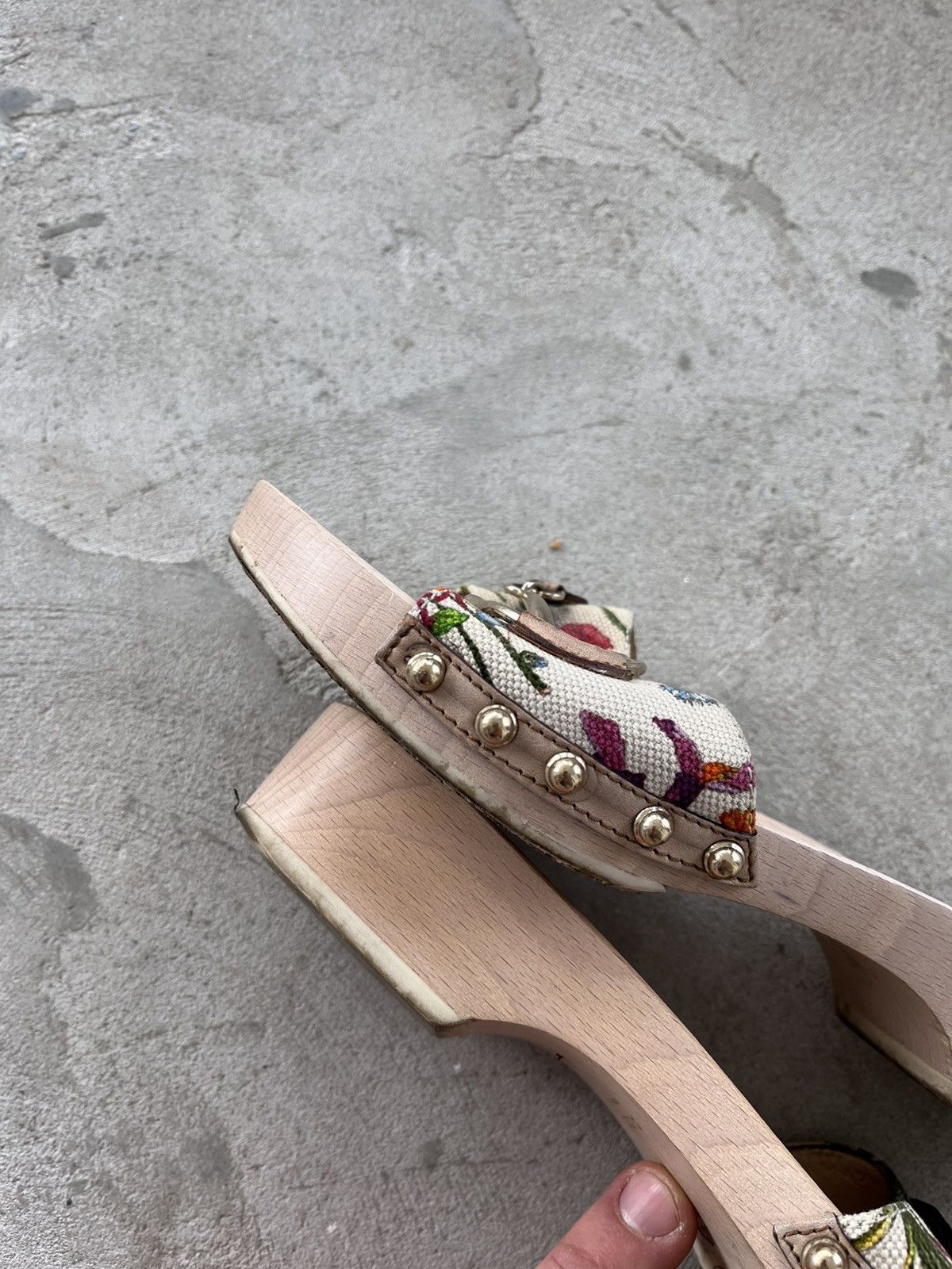 Gucci Rare Gucci Wooden Platform Sandals Luxury Avant-Garde Y2K Size US 9.5 / IT 39.5 - 9 Thumbnail