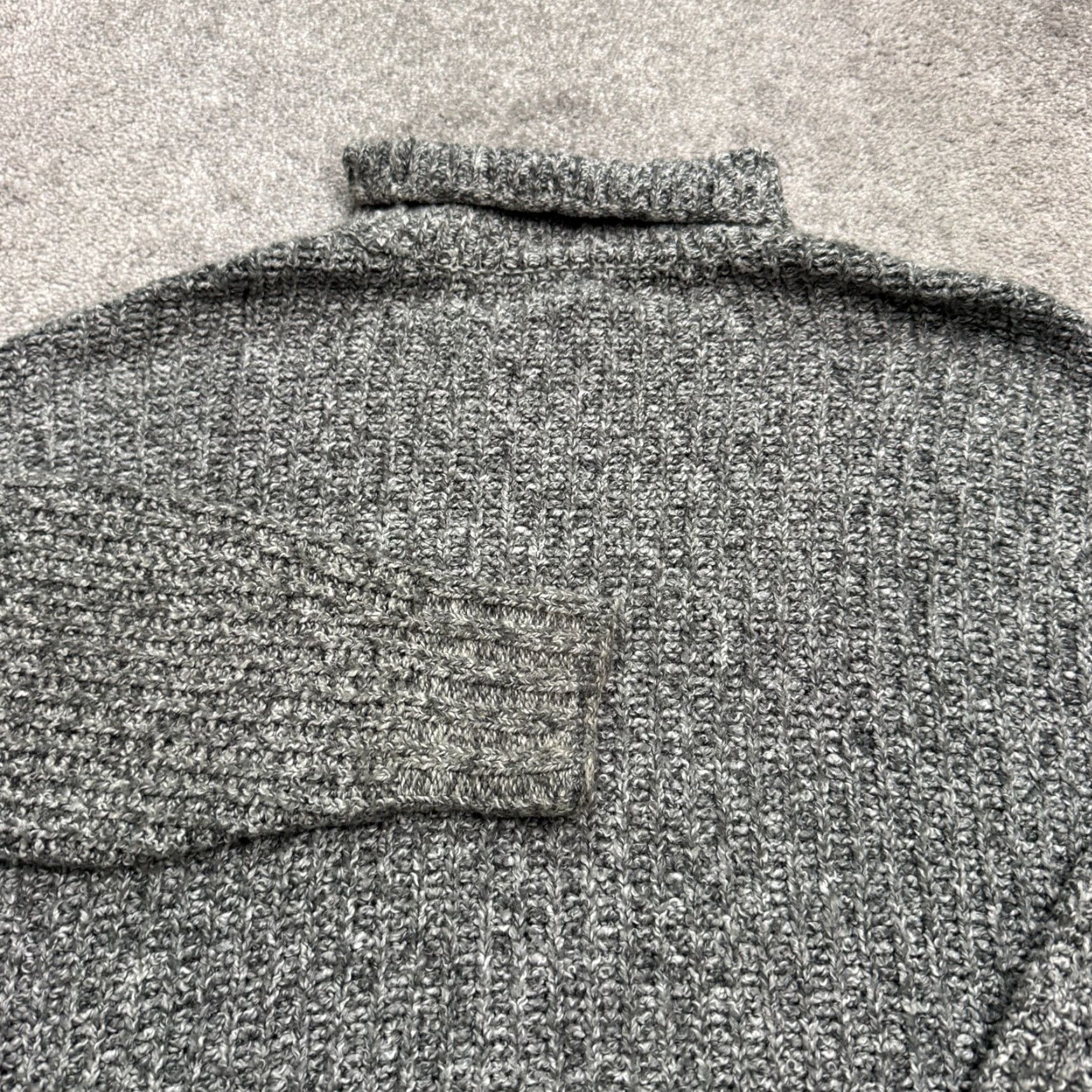 American Eagle Outfitters American Eagle Outfitters Mock Neck Sweater Women Small Gray Chunky Knit Stretch Size S / US 4 / IT 40 - 4 Thumbnail