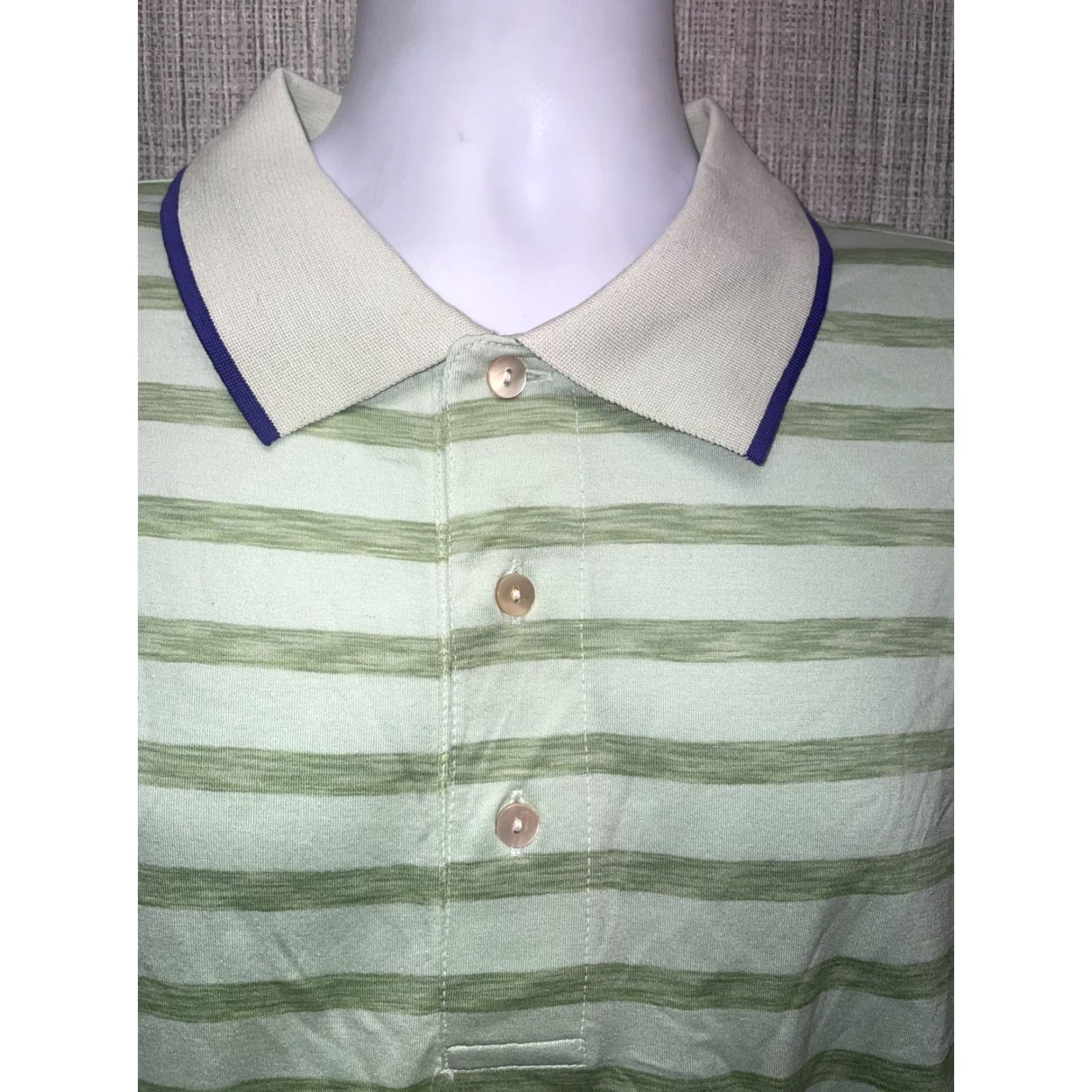Vintage Sun City CC Collection Golf Polo Mens 2XL Light Green Striped Size US XXL / EU 58 / 5 - 2 Thumbnail