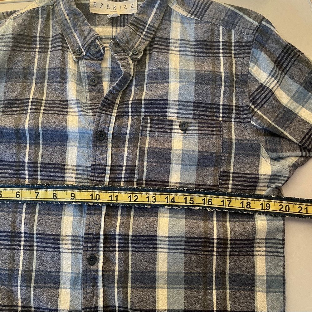 The Unbranded Brand Ezekiel Flannel Shirt Men’s Blue Long Sleeve Pocket Medium Size US S / EU 44-46 / 1 - 6 Thumbnail