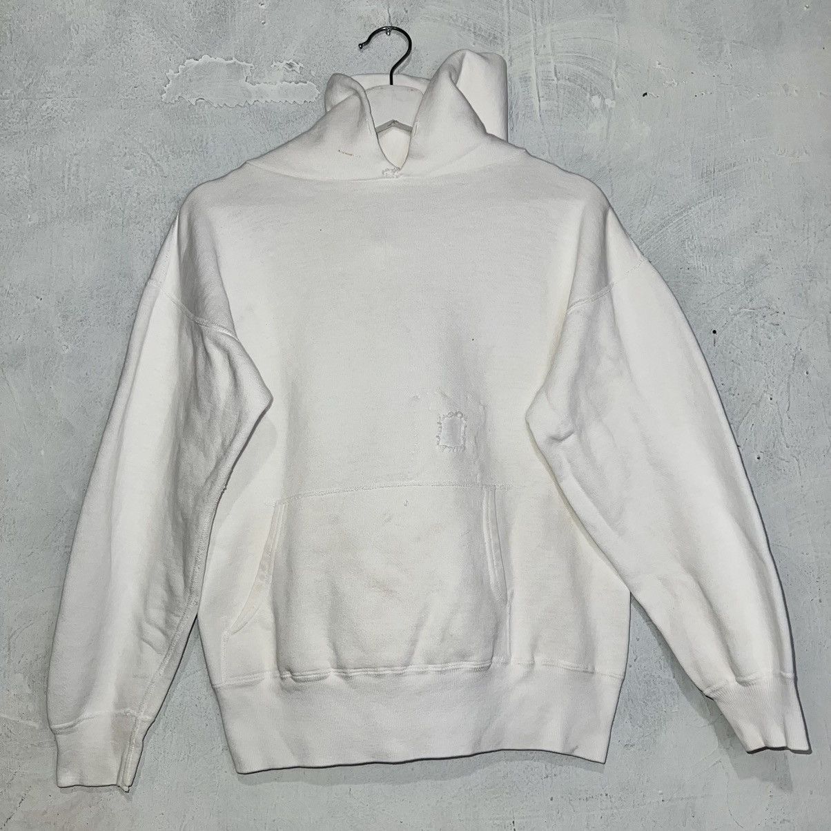 Vintage VTG DOUBLE FACE Hoodie White patchwork Size US M / EU 48-50 / 2 - 1 Thumbnail