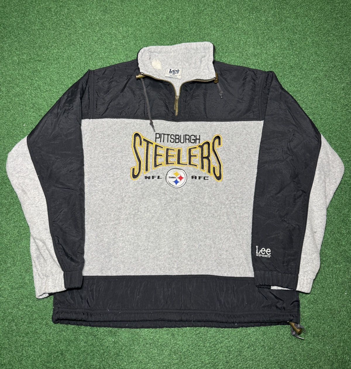 Vintage Vintage 90s Pittsburgh Steelers 1/4 Zip Fleece Sweatshirt Size US M / EU 48-50 / 2 - 1 Thumbnail