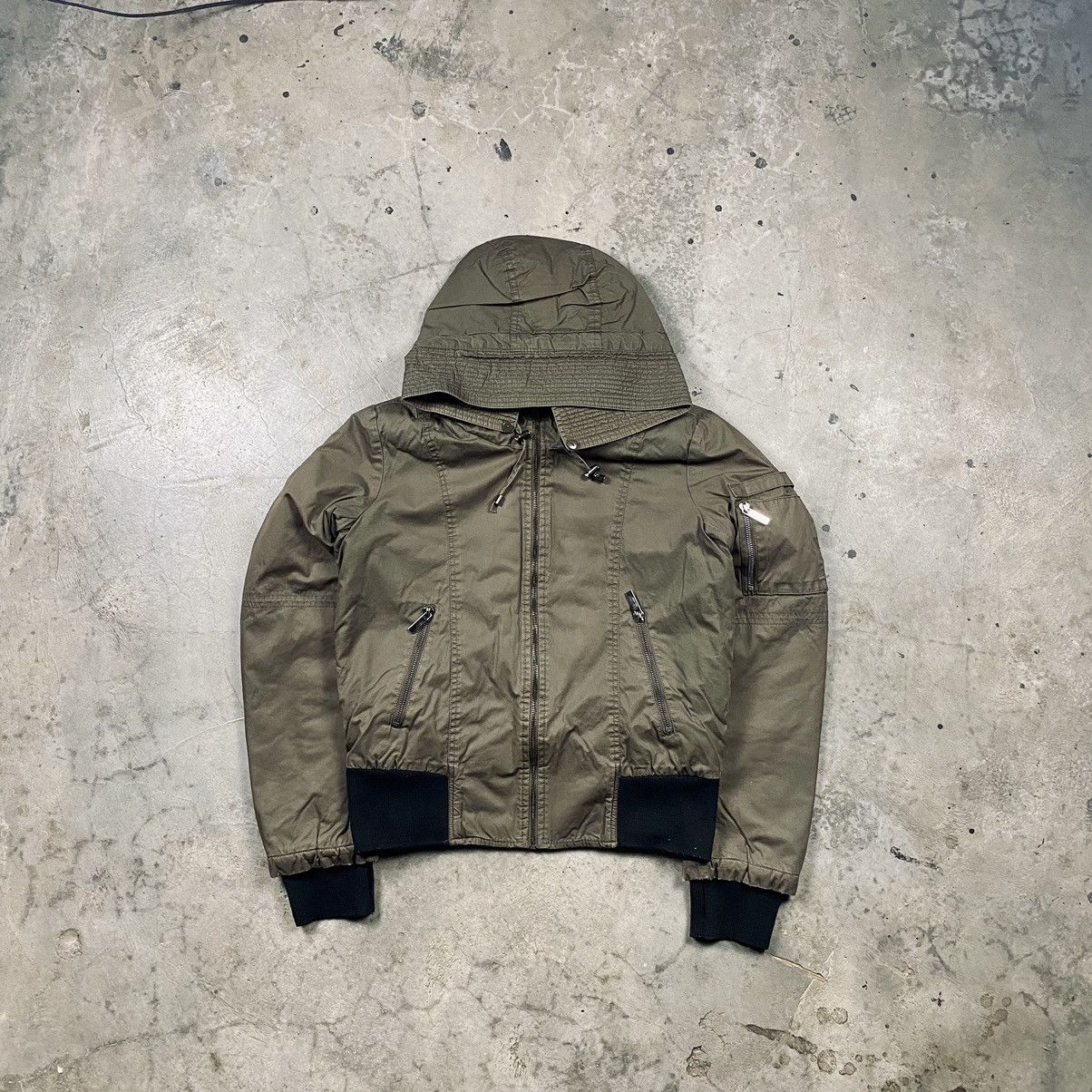 FCUK × French Connection Rare French Connection Hooded Crop Zip Up Jacket Size S / US 4 / IT 40 - 1 Thumbnail