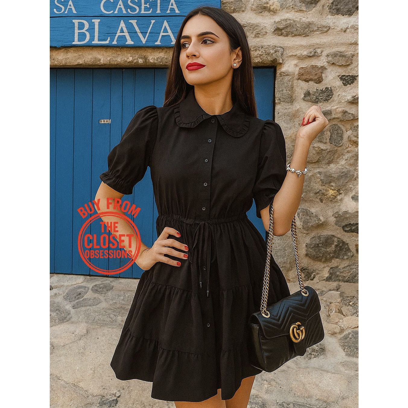 Zara ZARA Black Puff Sleeve Mini Dress NWT Size L / US 10 / IT 46 - 2 Thumbnail
