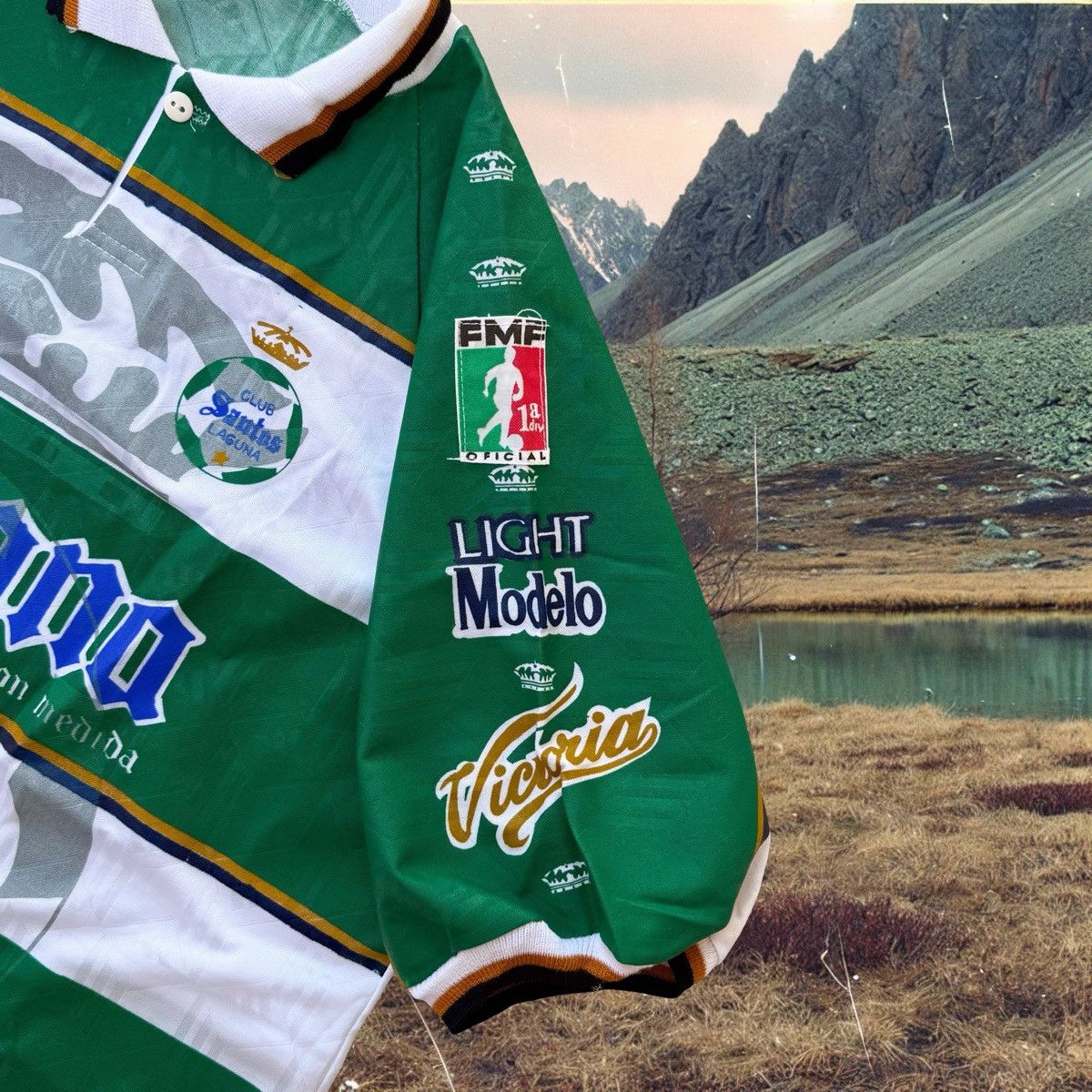Vintage 90s Santos Laguna Mexican Bootleg Soccer Futbol Jersey XL. Size US XL / EU 56 / 4 - 8 Thumbnail