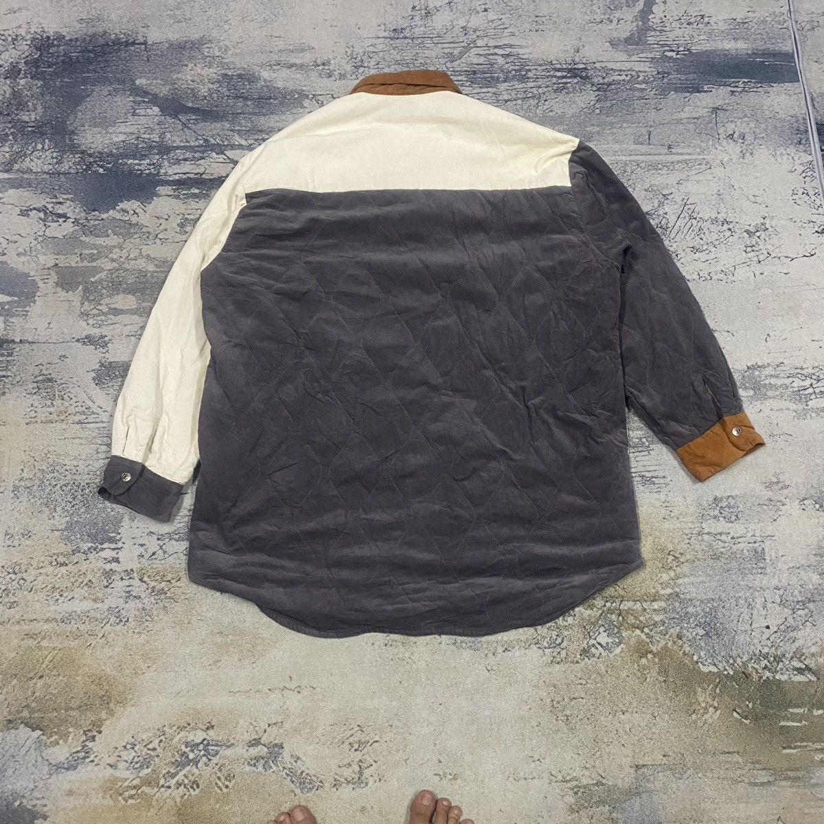 GU × Japanese Brand × Kappa Kappa X GU Multi Colour Corduroy Button Up Flannel Jacket Size US XXL / EU 58 / 5 - 11 Thumbnail
