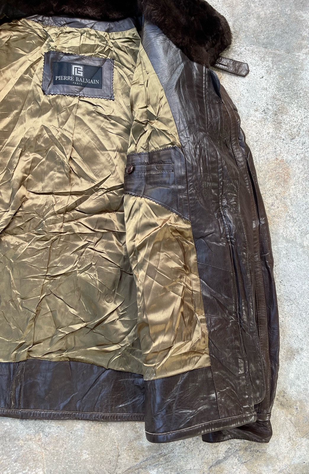 Balmain 🔥VINTAGE PIERRE BALMAIN GENUINE LEATHER JACKET Size US XL / EU 56 / 4 - 10 Thumbnail