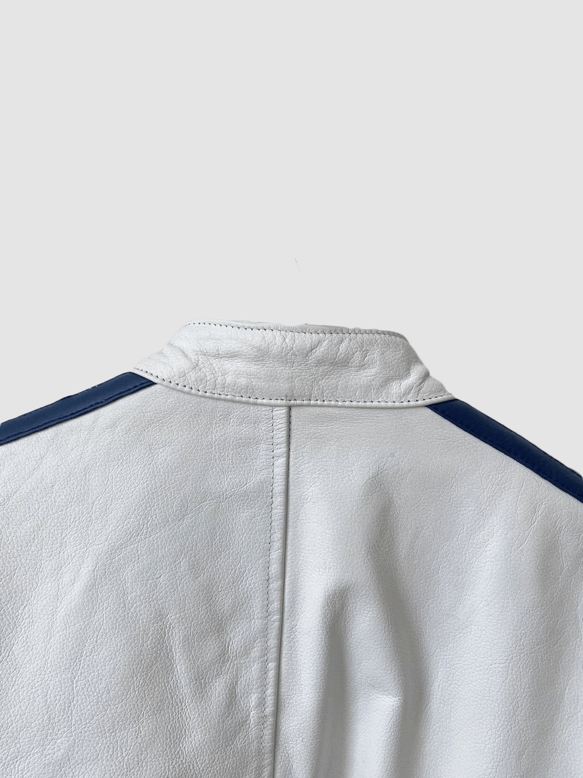 Leather Men's White Streetwear Leather Jacket Zip up Y2K Size US L / EU 52-54 / 3 - 6 Thumbnail