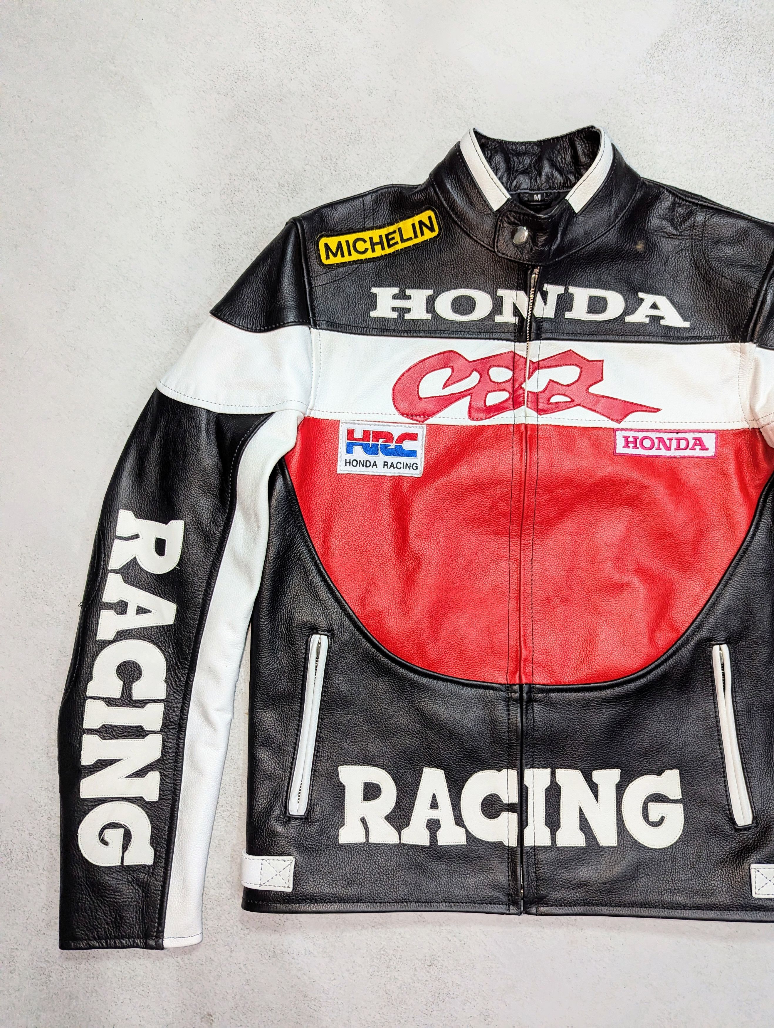 Honda HONDA CBR LEATHER Moto RACING JACKET VINTAGE Size US M / EU 48-50 / 2 - 3 Thumbnail