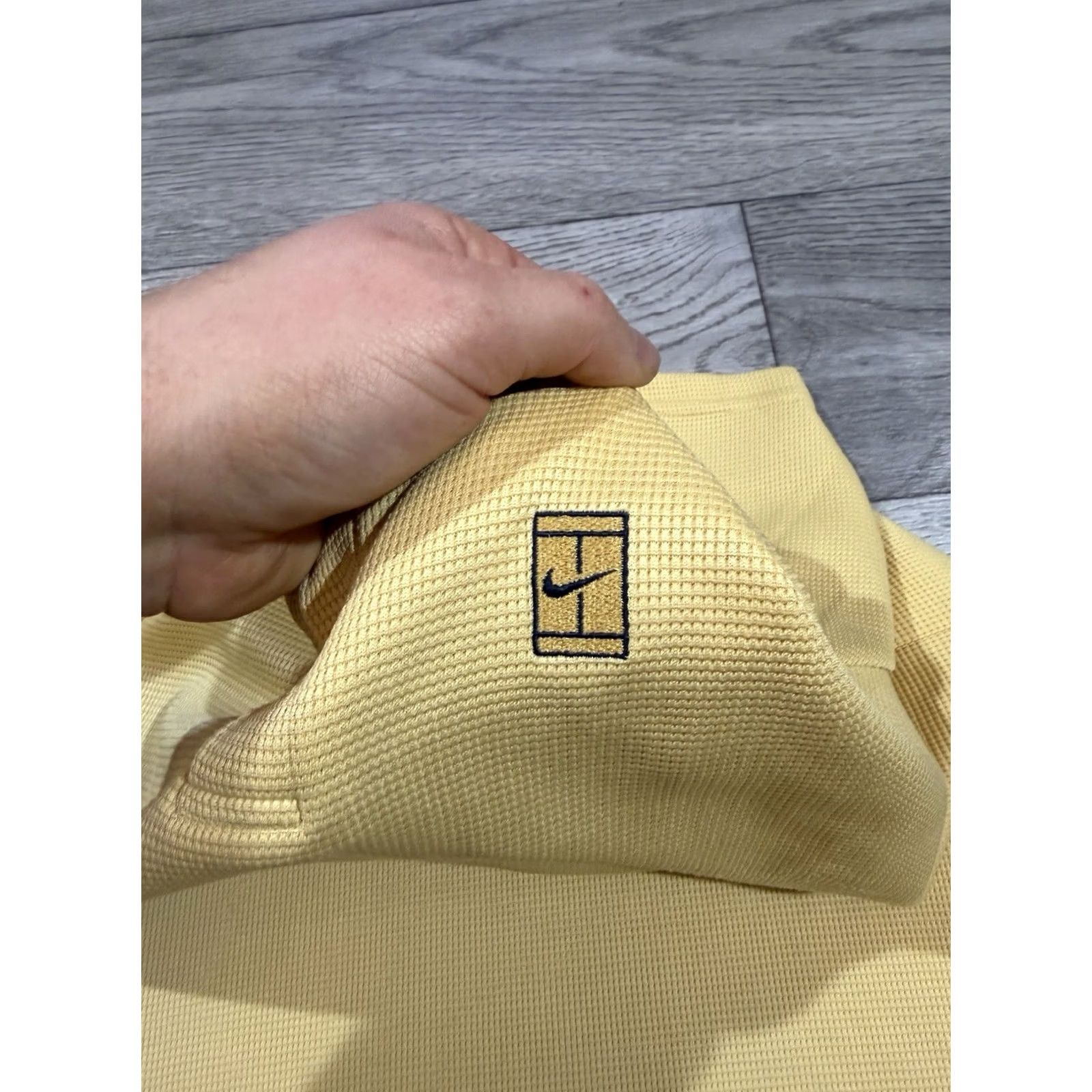 Nike Nike Court Tennis Polo Shirt Mens Size M Yellow Mini Logo Size US M / EU 48-50 / 2 - 7 Thumbnail