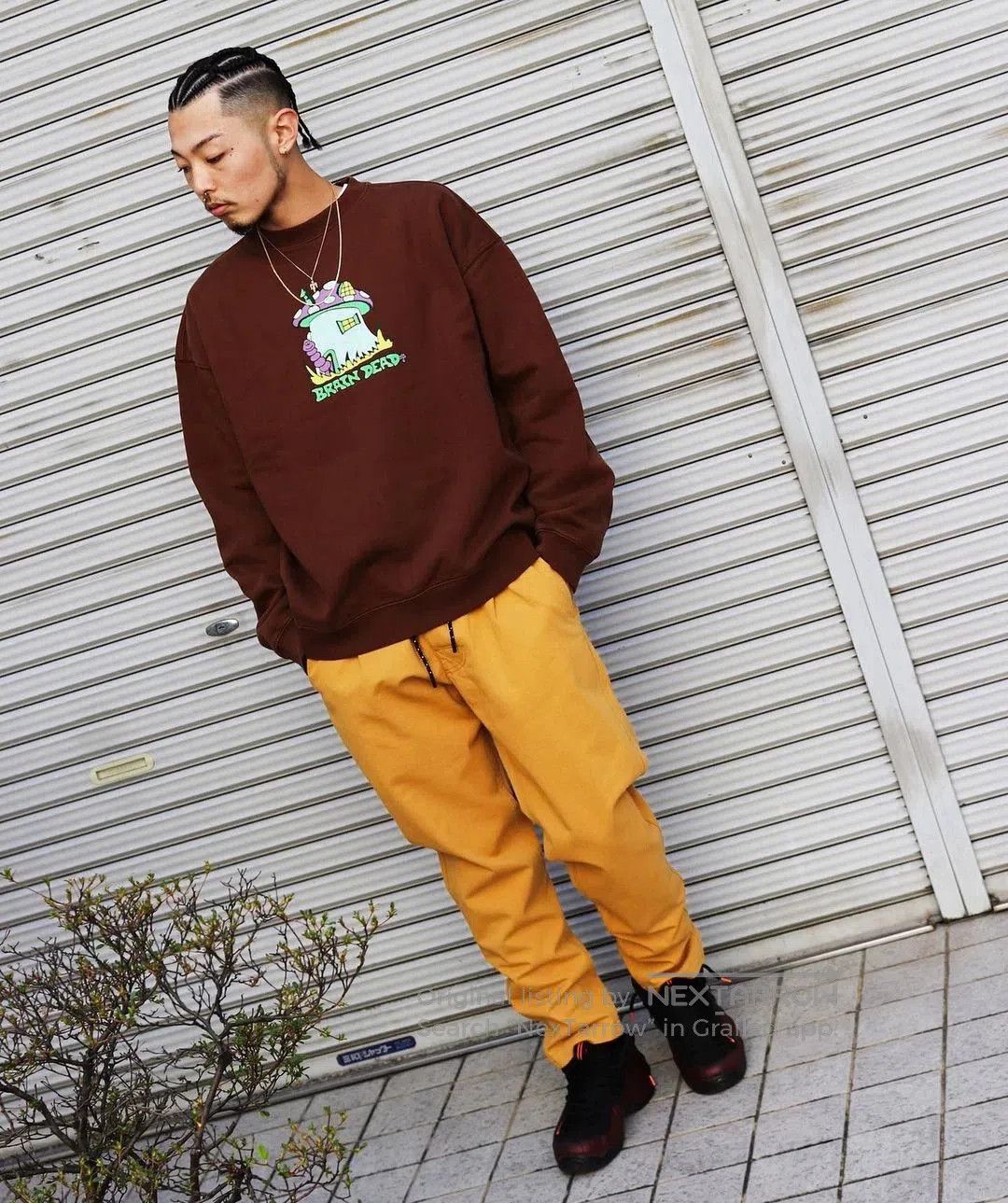 brain dead mushroom house crewneck sweatshirt.