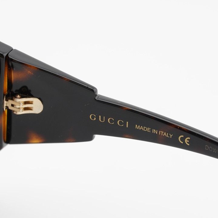 Gucci Gucci GG0875S 002 Sunglasses Havana Square Frame Size ONE SIZE - 9 Thumbnail