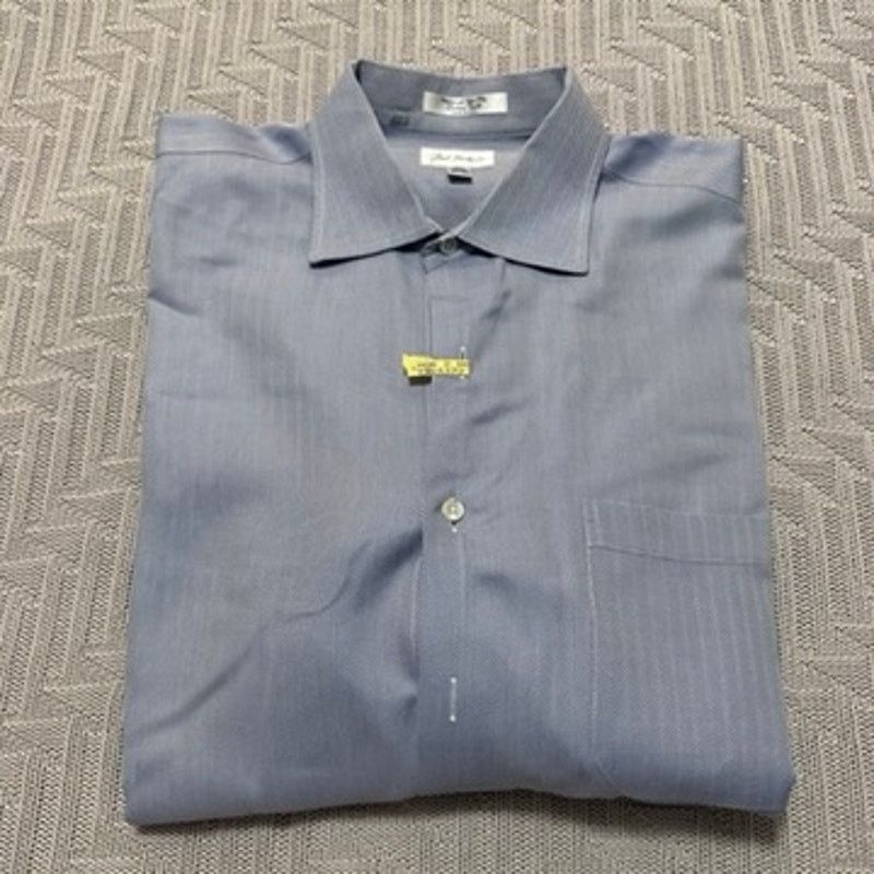 Paul Fredrick Paul Fredrick blue monotone herringbone button down Size US L / EU 52-54 / 3 - 1 Thumbnail