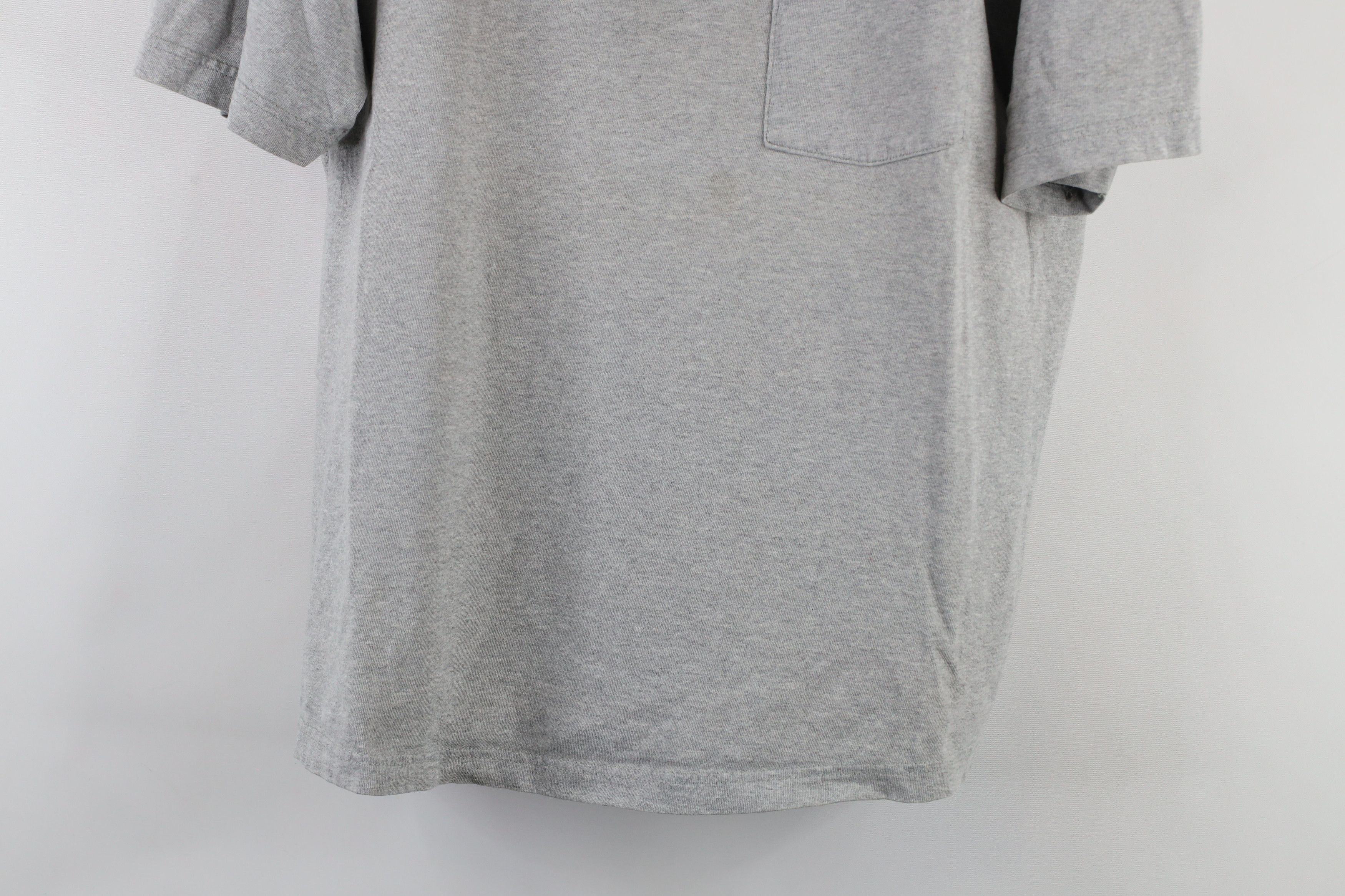 Vintage Vintage 90s Streetwear Blank Pocket T-Shirt Heather Gray Size US L / EU 52-54 / 3 - 3 Thumbnail
