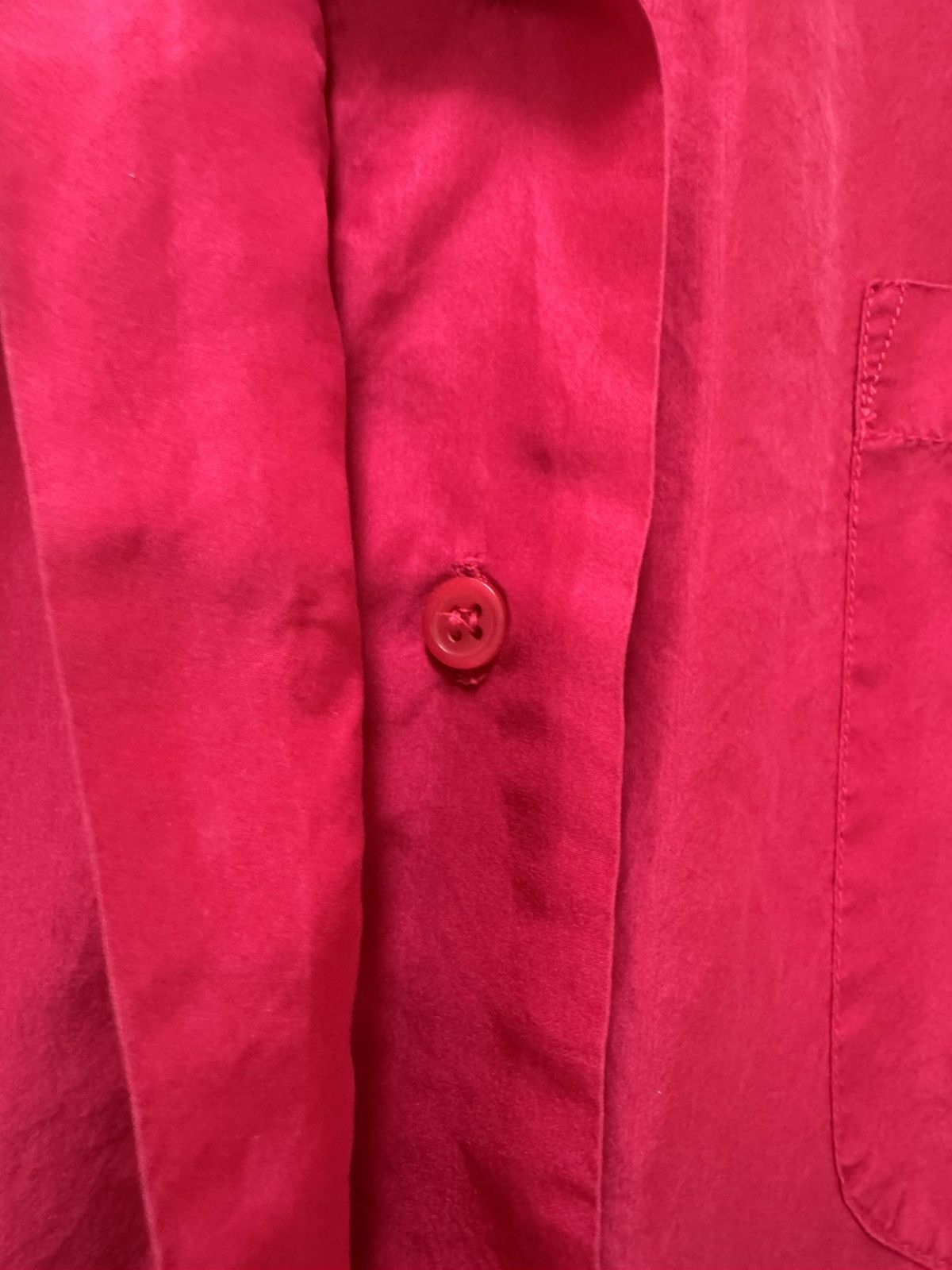 Vintage Gitano women’s M vintage 90s button up blouse 100% silk hot Size M / US 6-8 / IT 42-44 - 3 Thumbnail