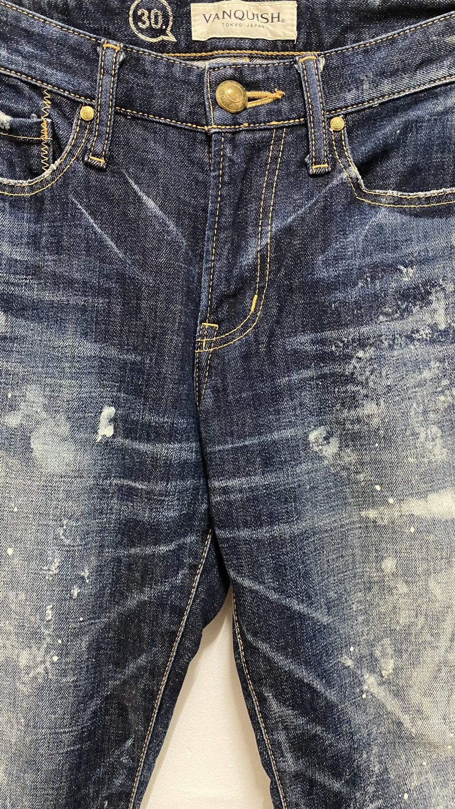 Vanquish Vanquish Distressed Denim Splatter Jeans Pants Size US 32 / EU 48 - 12 Thumbnail