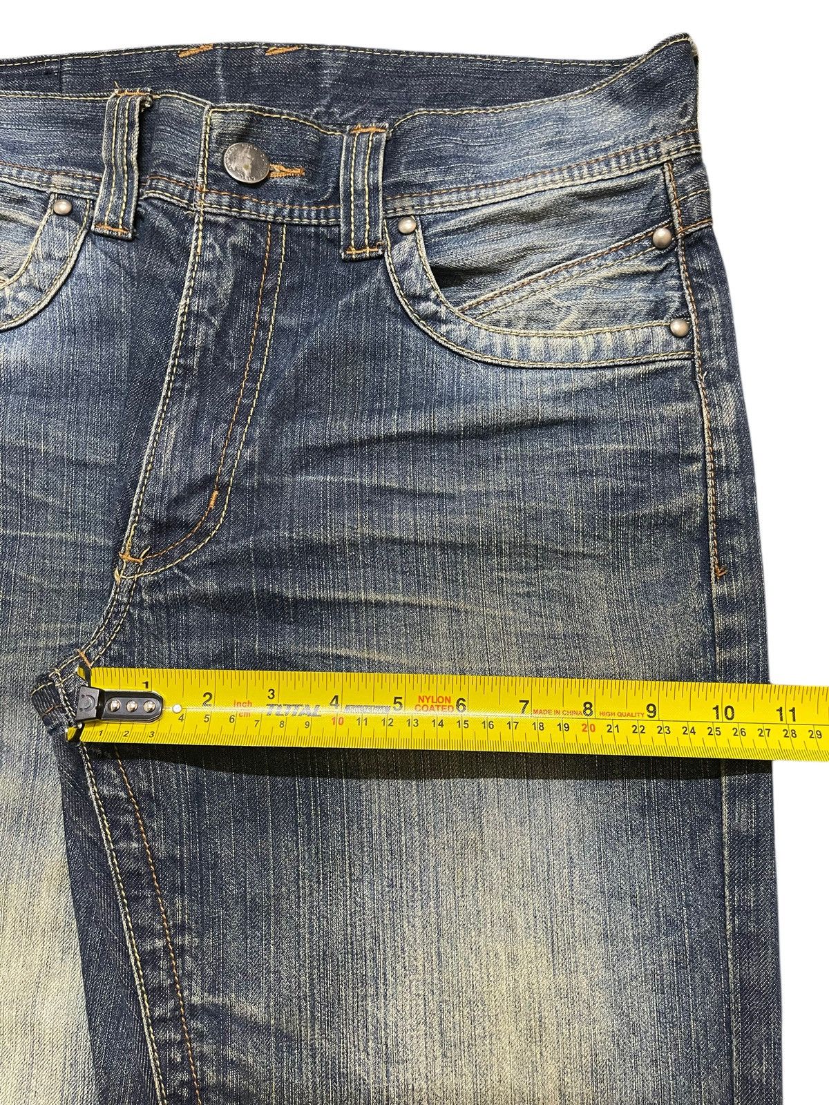 14th Addiction Vintage Japanese Brand Blue Mud Stone Wash Style Loose Jeans Size US 32 / EU 48 - 13 Thumbnail