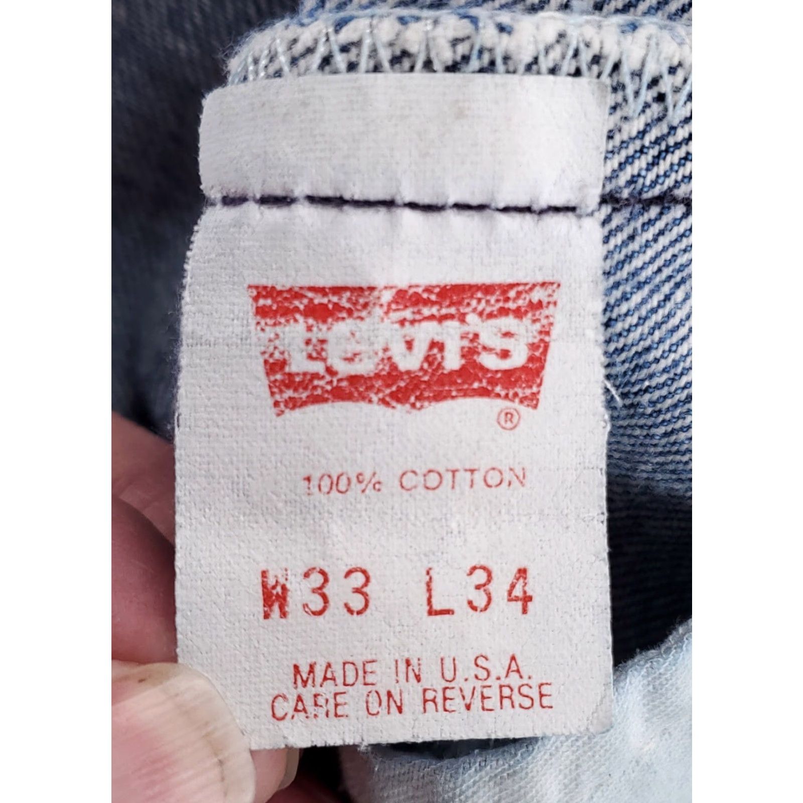 Levi's VINTAGE Levi's 501 Jeans Whiskering Fade Blue Mens 32x33 Actual 90s Straight Denim Jeans Blue Mens XS? Size US 32 / EU 48 - 3 Thumbnail