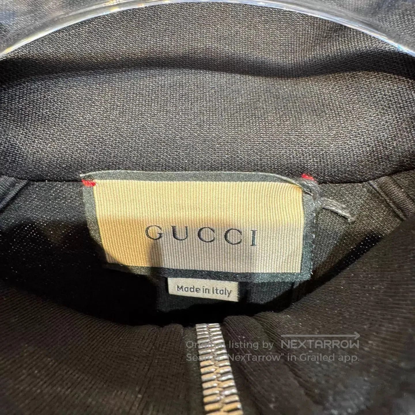 Gucci Black Zip-Up Sweatshirt with Striped Sleeves. Size US XXL / EU 58 / 5 - 4 Thumbnail