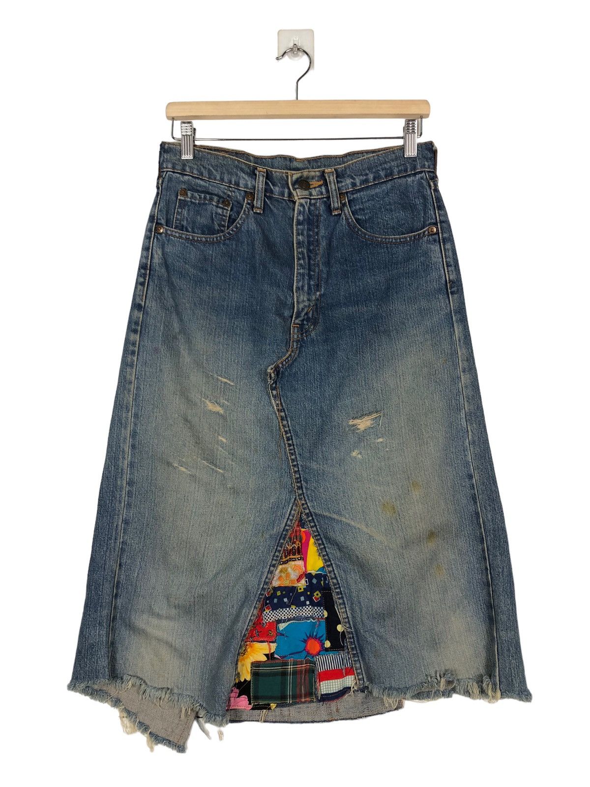 Levi's 🔥Rare Custom Design Skirt Levi’s Cartoon Network Design Size 29" - 1 Thumbnail