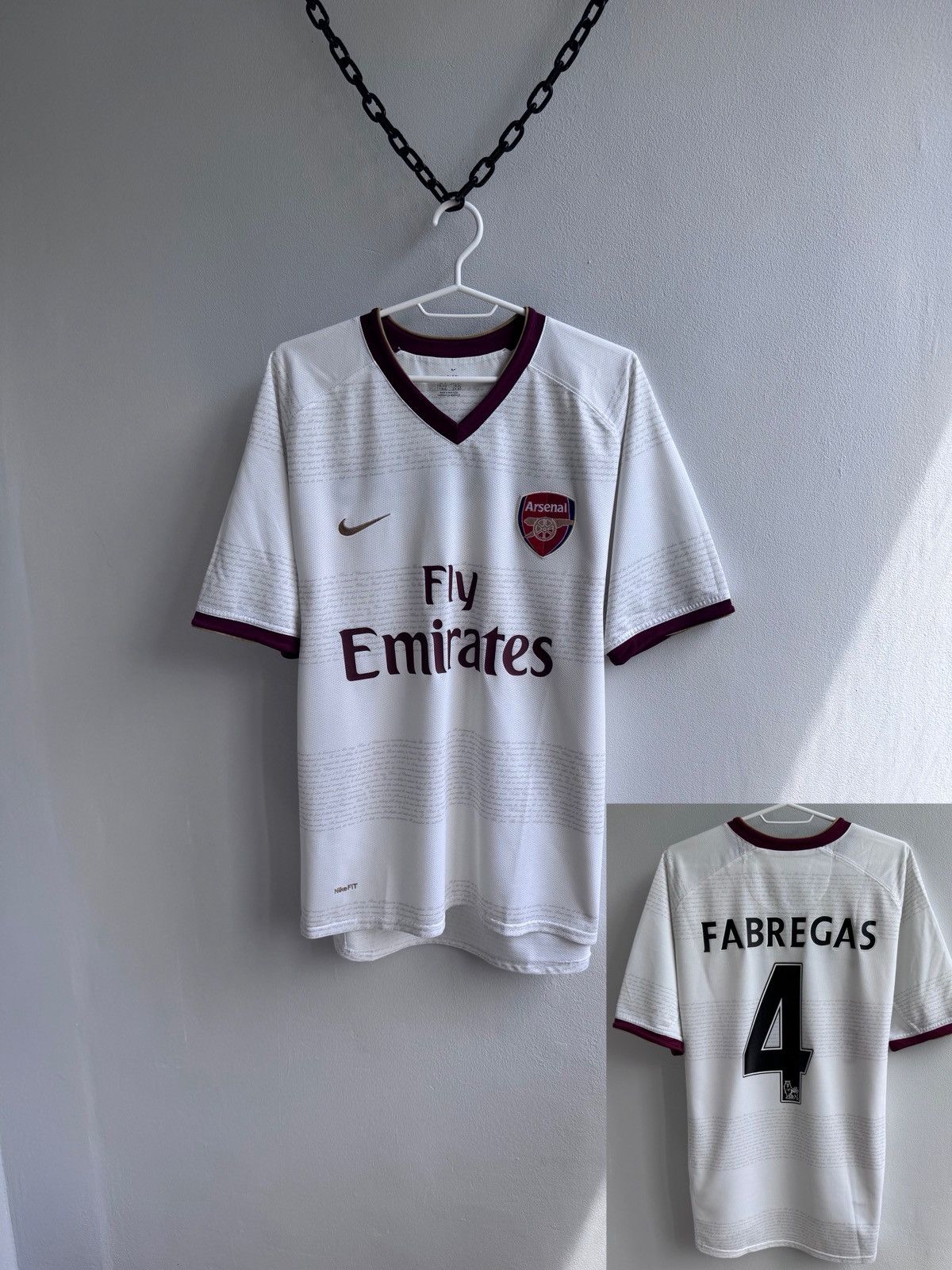 Nike ARSENAL 2007 2008 FABREGAS #4 FOOTBALL SHIRT SOCCER JERSEY Size US M / EU 48-50 / 2 - 1 Thumbnail