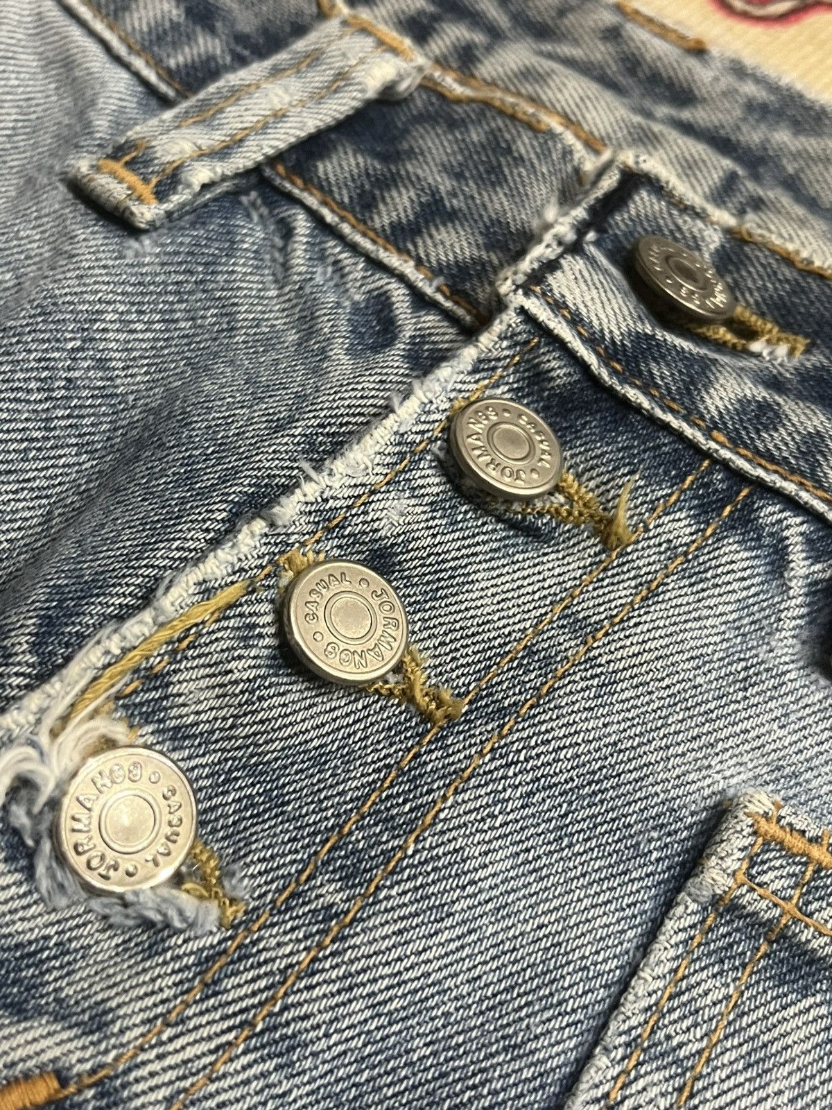 If Six Was Nine ⚡️Flare⚡️Vintage Jormanos Bell Bottom Bush Pants Blue Jeans Size US 29 - 5 Thumbnail