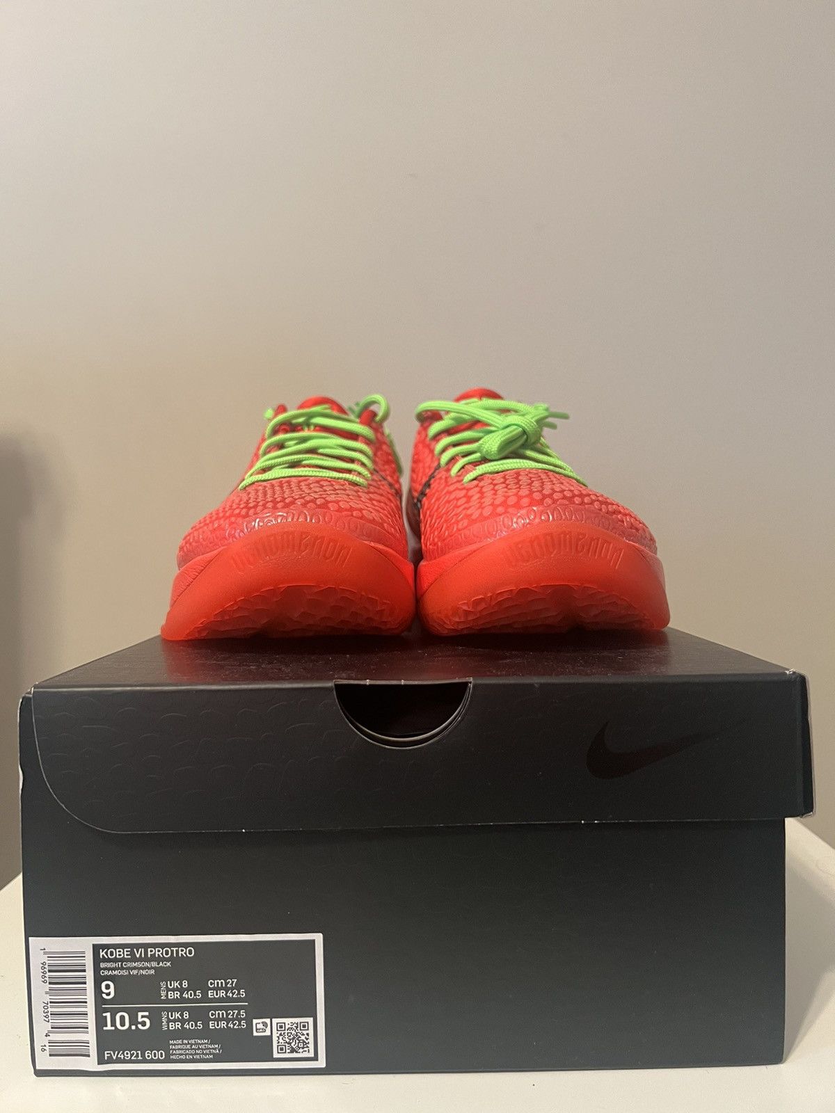 Nike Nike Kobe 6 Protro “Reverse Grinch” Size US 9 / EU 42 - 10 Thumbnail
