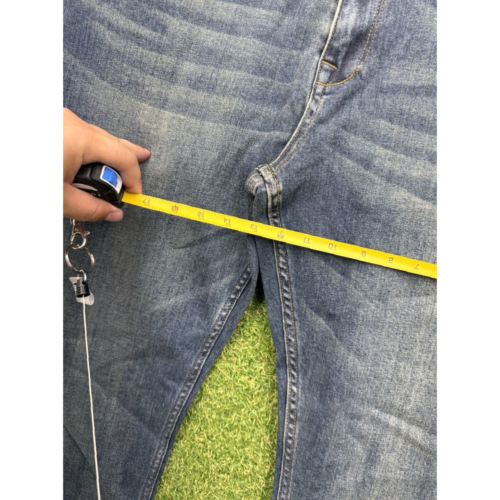 Skin VINTAGE Baer Skin Jeans Men's 44 Waist Casual Slim Straight Denim Stretch Logo 90s Blue Size US 44 / EU 60 - 6 Thumbnail