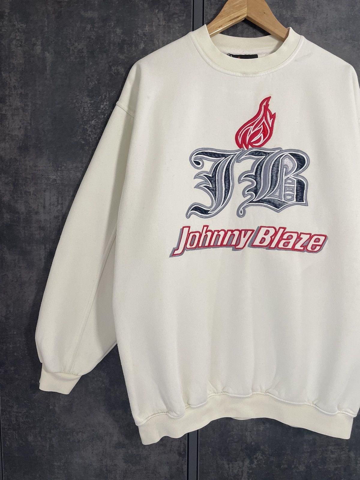 Vintage Rare Johnny Blaze NYC Method Man Milk Boxy Sweatshirt Rap Size US L / EU 52-54 / 3 - 4 Thumbnail