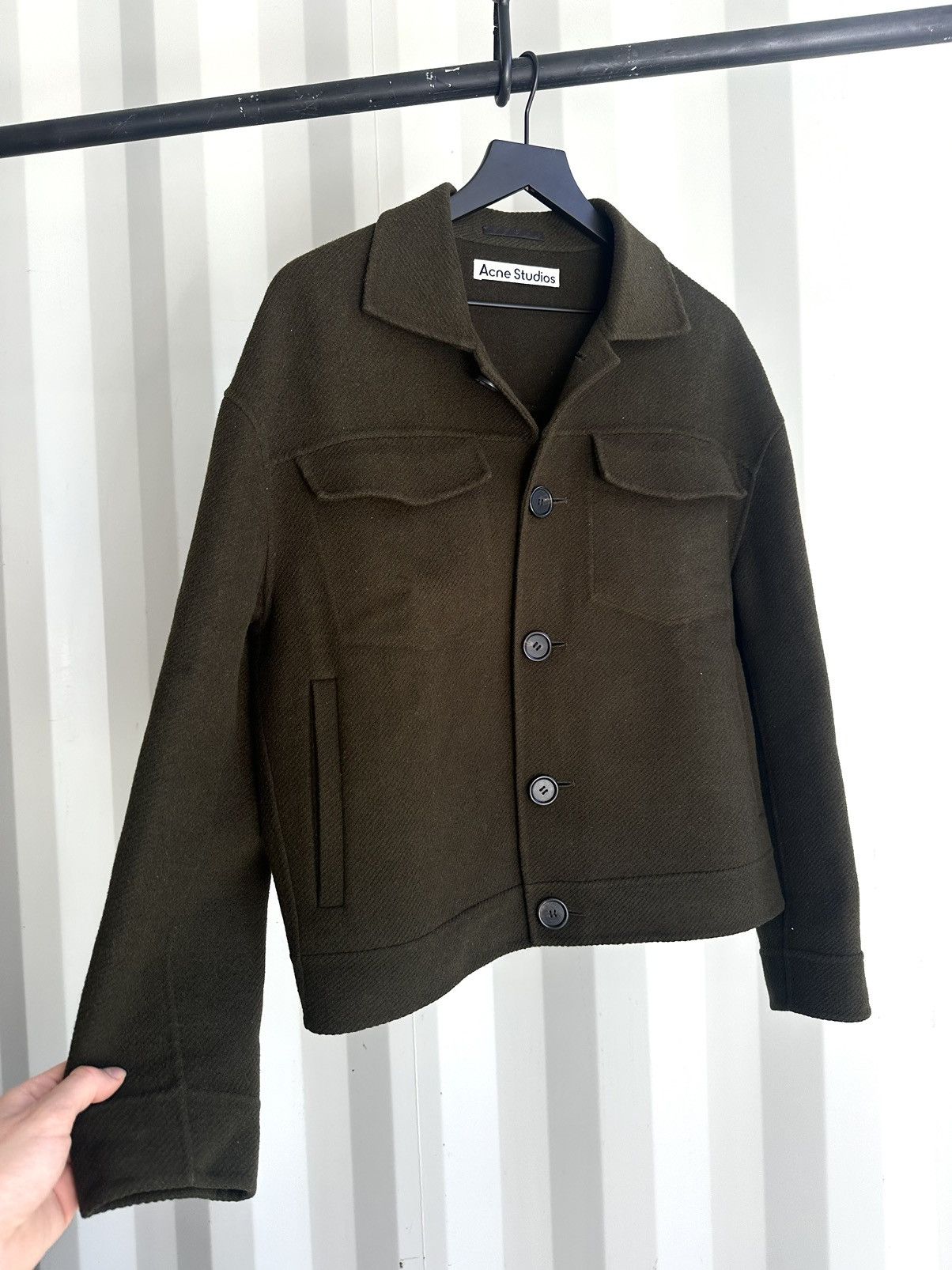 Acne Studios Dagnite Cropped Soft Wool Jacket Size US S / EU 44-46 / 1 - 1 Thumbnail
