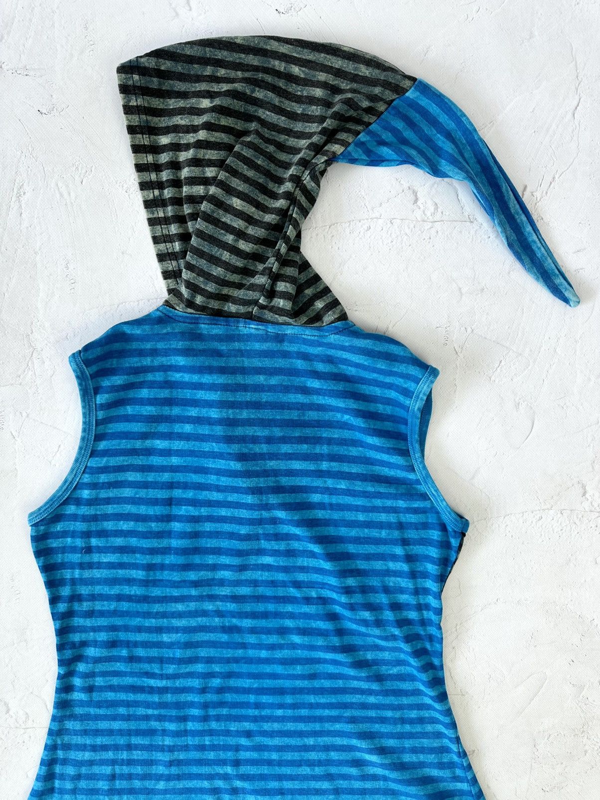 If Six Was Nine Vintage Stripped Blue Hooded Top Size US M / EU 48-50 / 2 - 9 Thumbnail