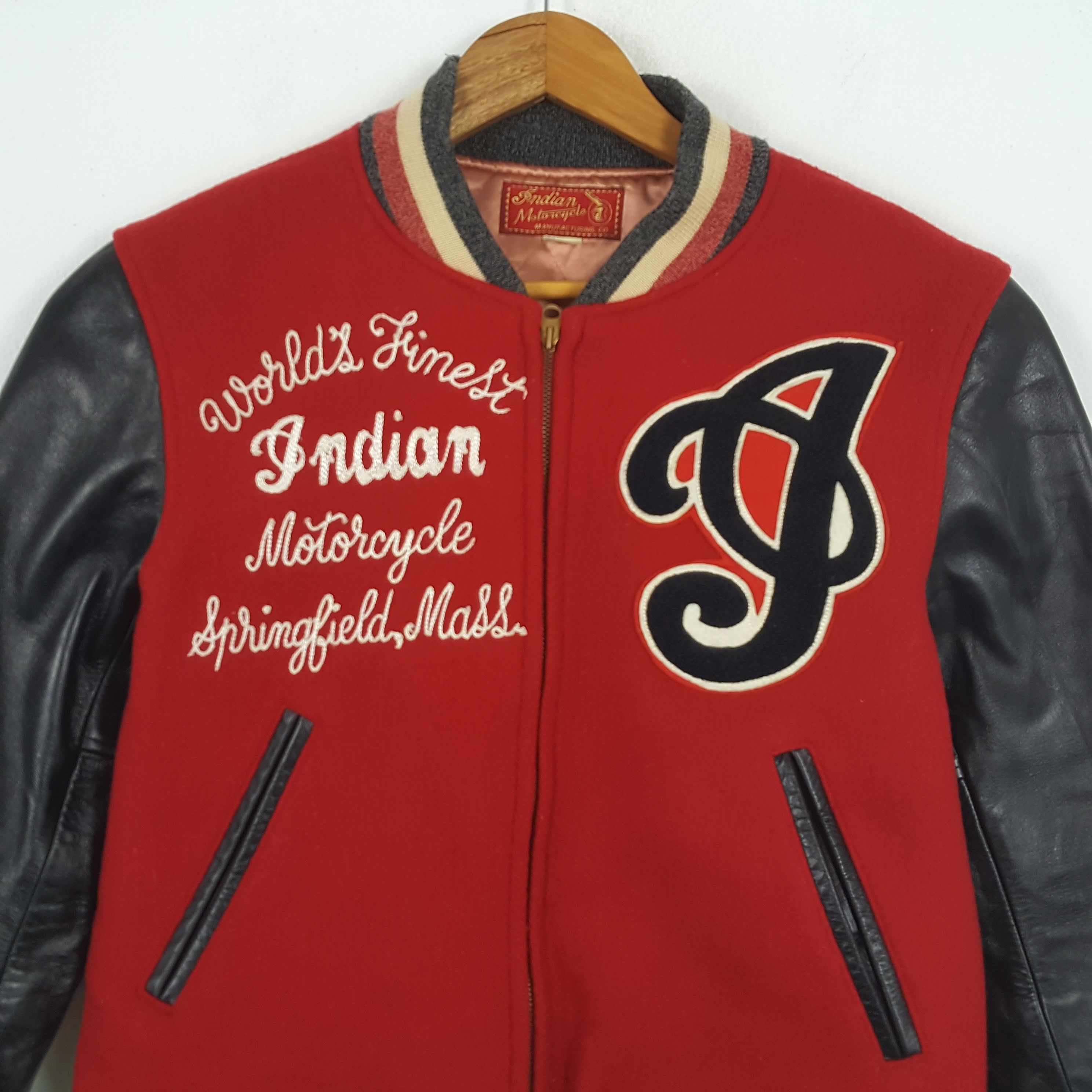 Vintage Vintage INDIAN MOTOR SPRINGFIELD Motorcycle Varsity Jacket Size US M / EU 48-50 / 2 - 4 Thumbnail